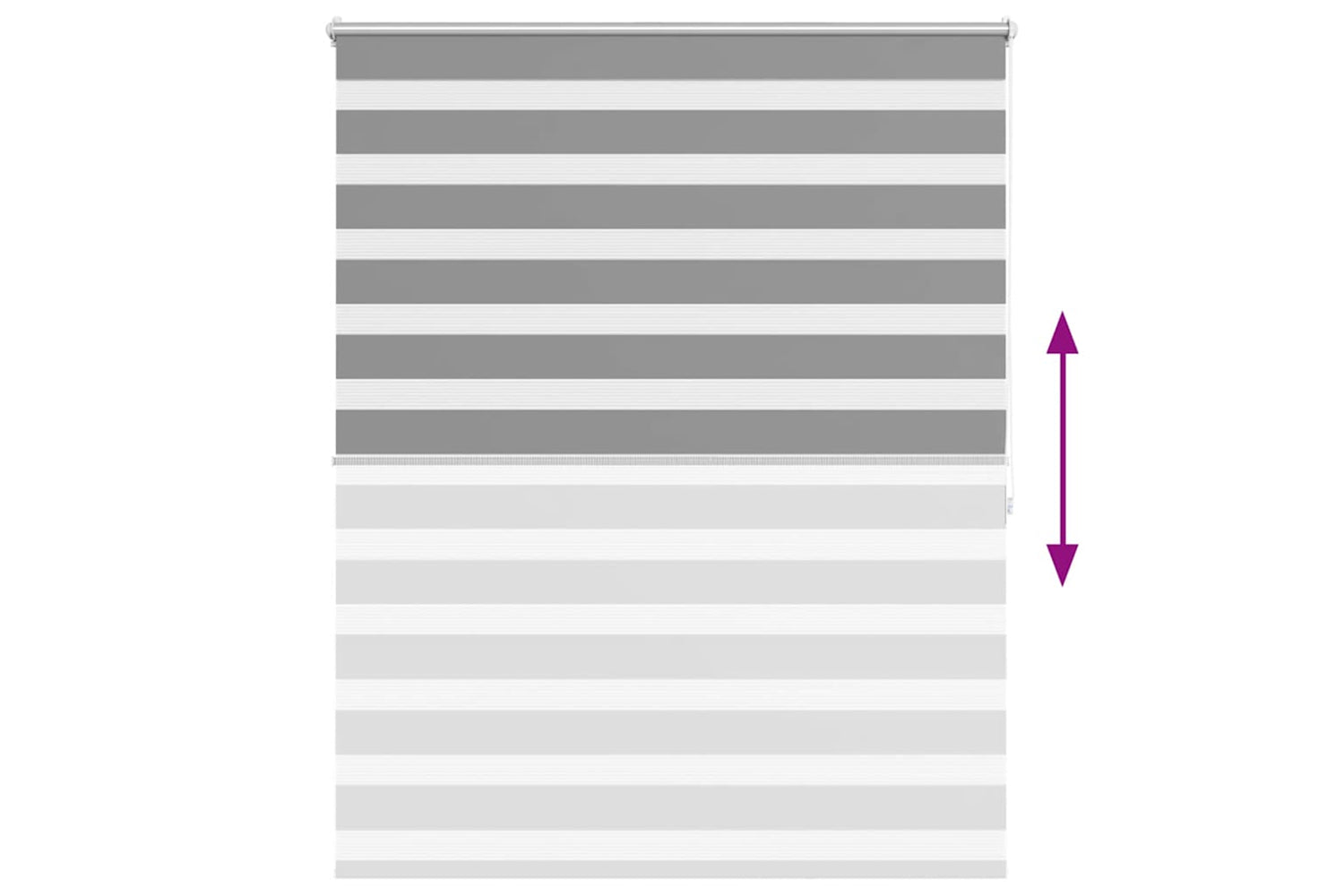 vidaXL 240223 Zebra Blind 140 X 175cm Grey-4