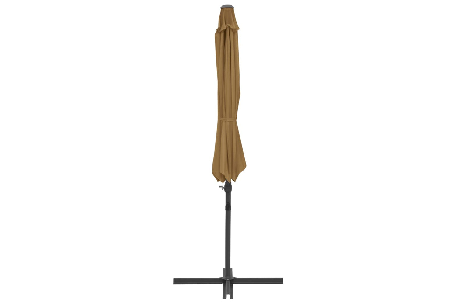 Vidaxl 276342 Outdoor Umbrella With Portable Base Taupe-5