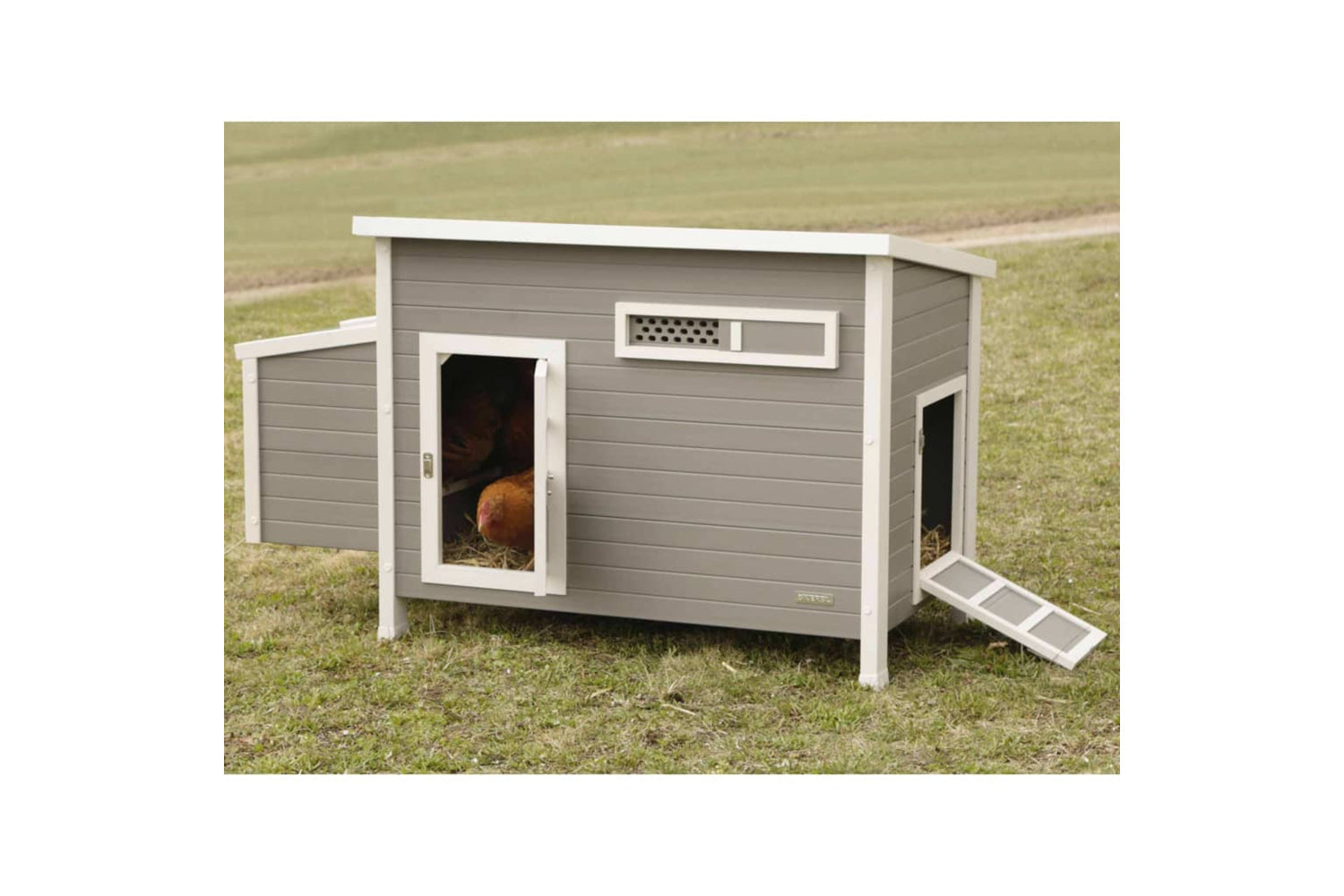 Kerbl 423474 Eco Chicken Pen Barney Plastic 137x73x83 Cm Grey And White-5