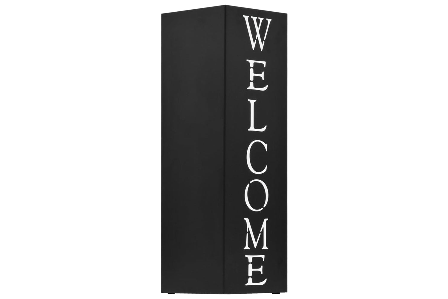 Vidaxl 246796 Umbrella Stand Welcome Steel Black-2