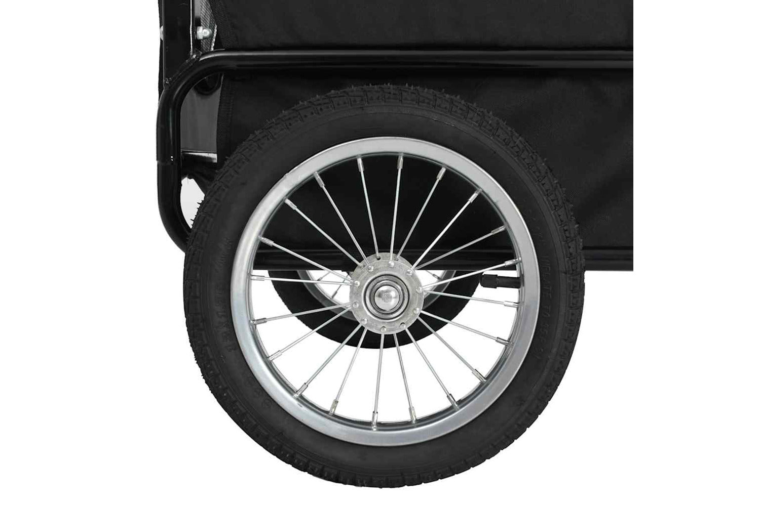 Vidaxl 2-in-1 Pet Bike Trailer & Jogging Stroller Red And Black-7