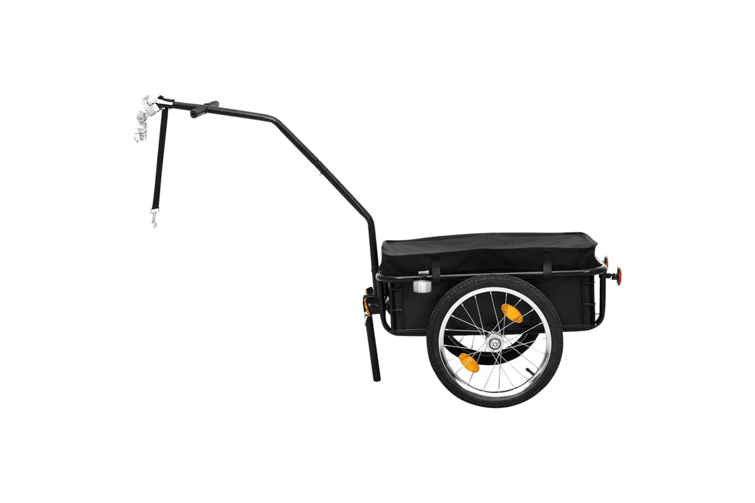 vidaXL Bike Trailer/hand Wagon 155x60x83cm Steel Black-4