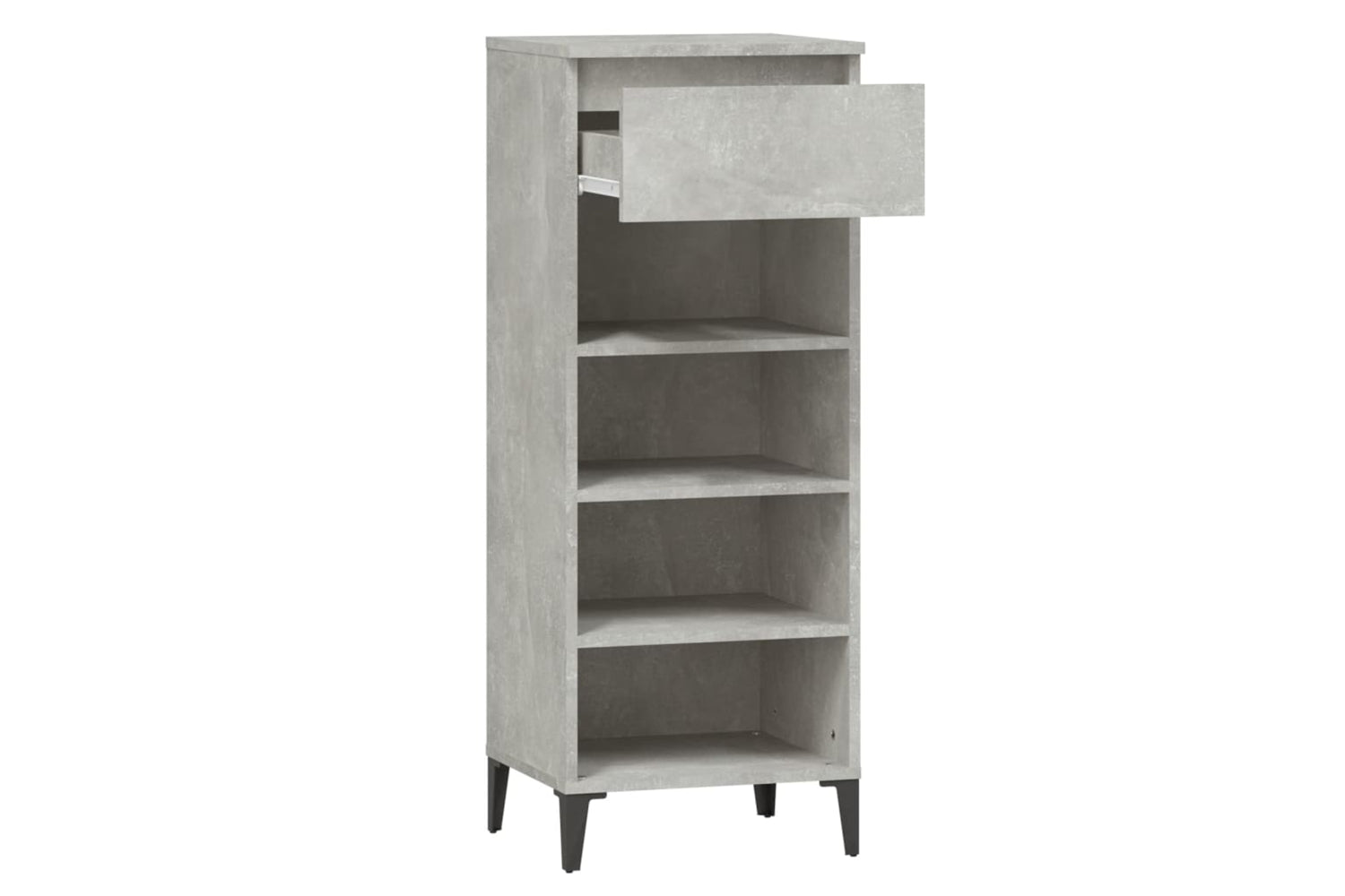 vidaXL 819784 Shoe Rack Concrete Grey 40x36x105cm Engineered Wood-5
