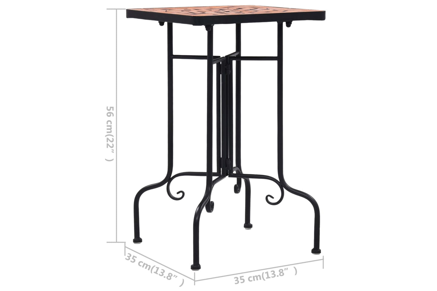 Vidaxl 46709 Mosaic Side Table Terracotta Ceramic-7