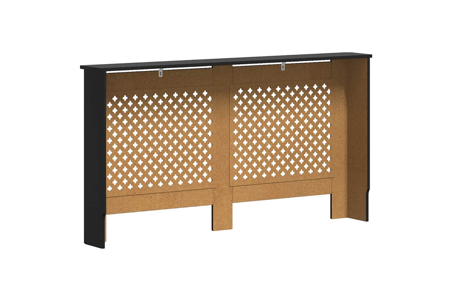 vidaXL Radiator Cover Black 152x19x81.5cm Mdf-4