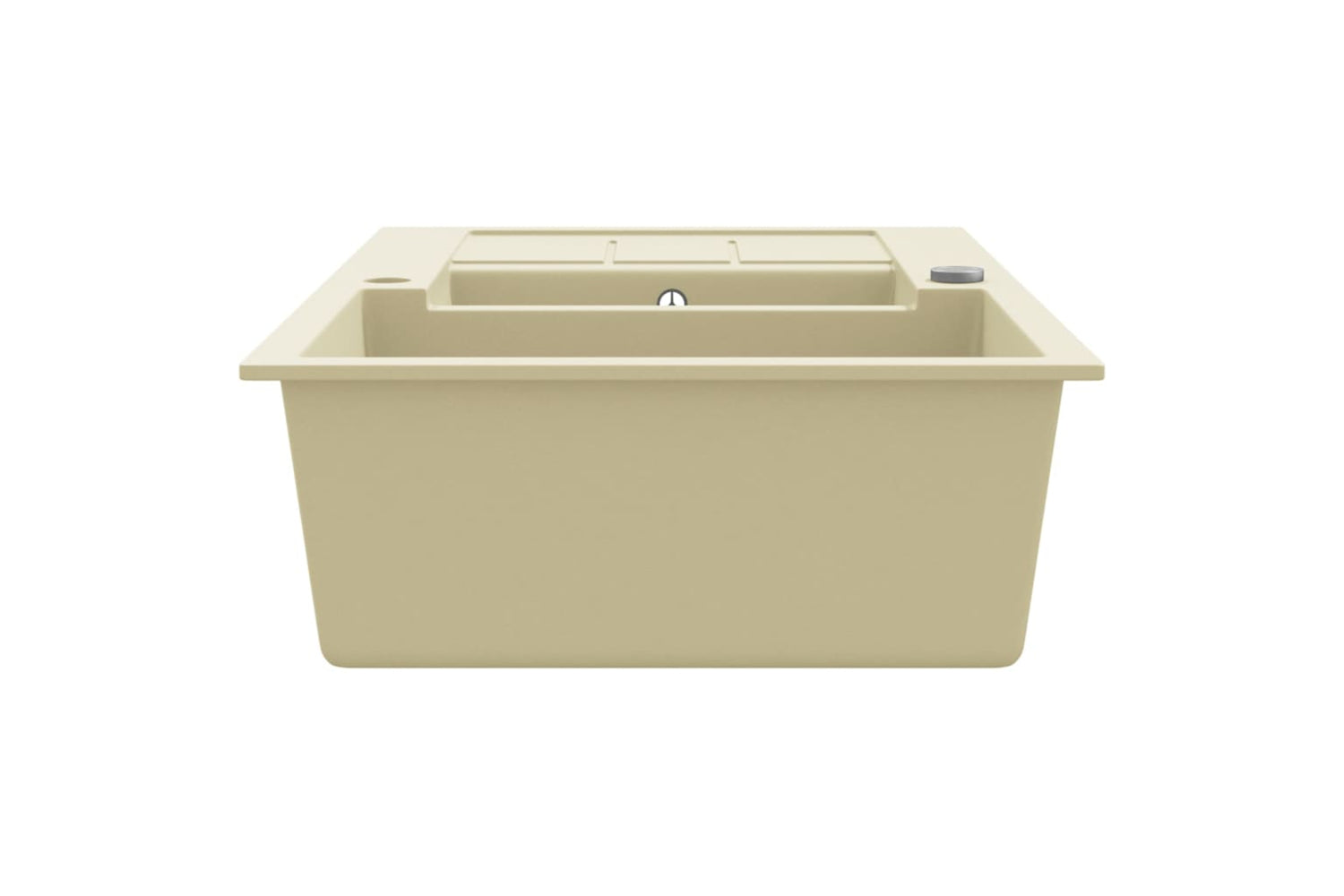 Vidaxl Granite Kitchen Sink Double Basins Beige-4