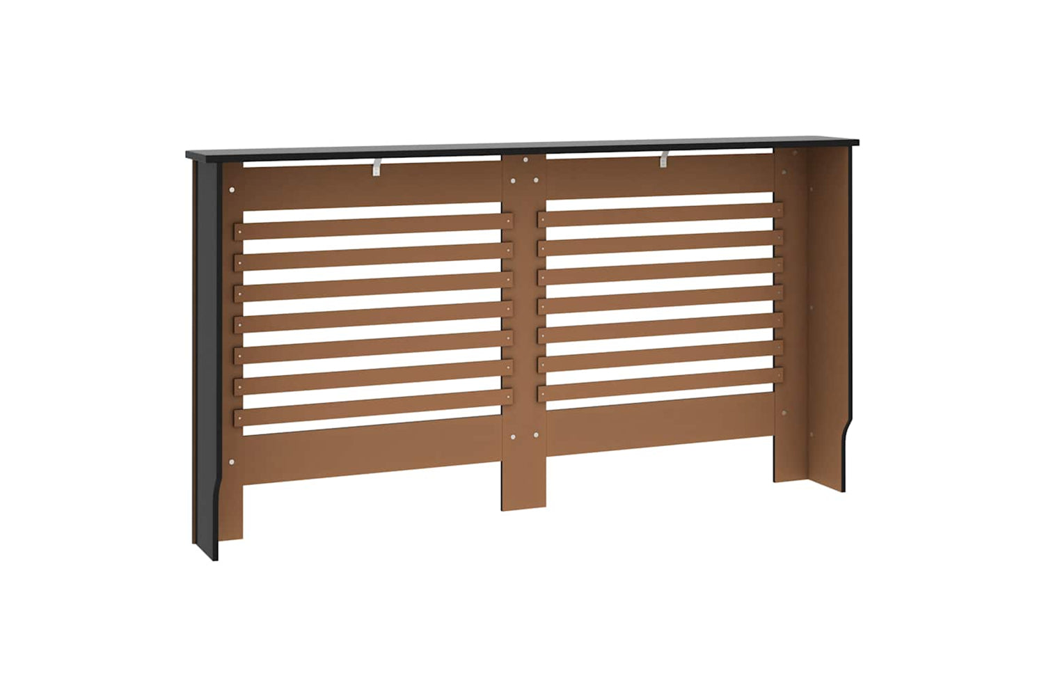 vidaXL Radiator Cover Black 152x19x81.5cm Mdf-5