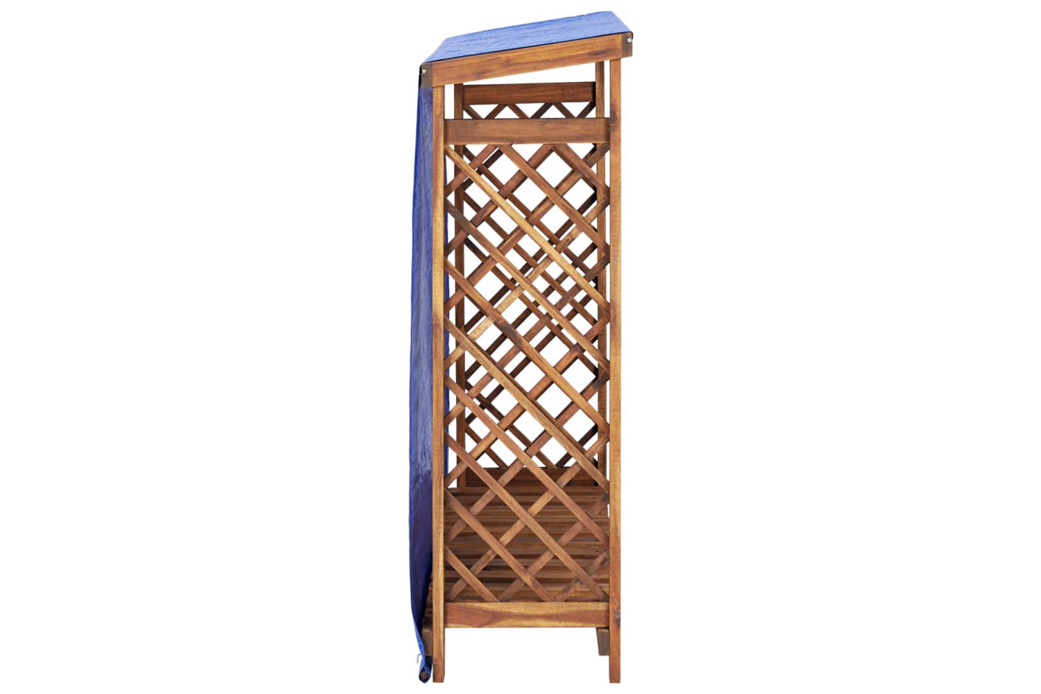 vidaXL 46566 Firewood Storage Shed 105x38x115cm Solid Acacia Wood-4