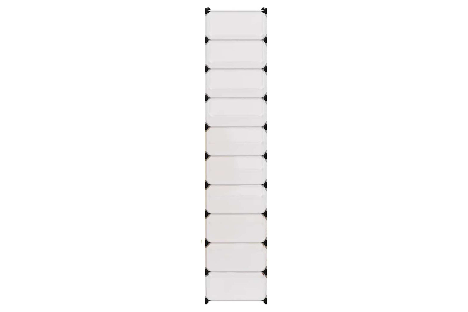 Vidaxl 244919 Interlocking Shoe Organiser With 10 Compartments White-4