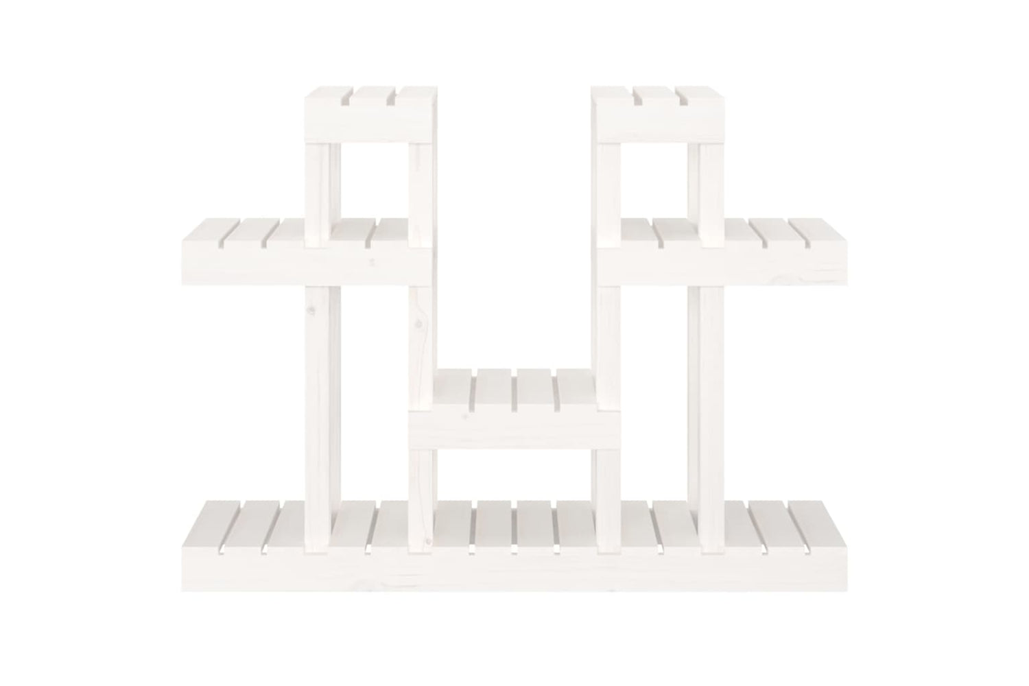vidaXL 822098 Plant Stand White 104.5x25x77.5cm Solid Wood Pine-4