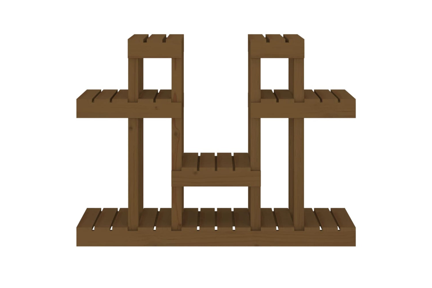 vidaXL 822100 Plant Stand Honey Brown 104.5x25x77.5cm Solid Wood Pine-4