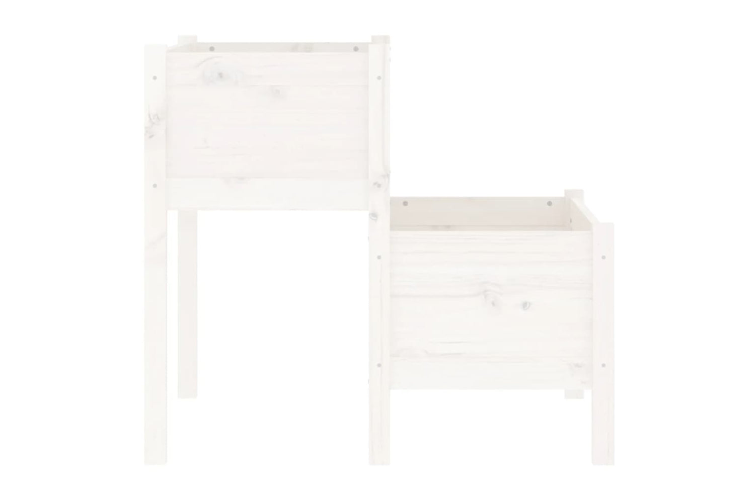 vidaXL 822258 Planter White 84.5x84x75cm Solid Wood Pine-4