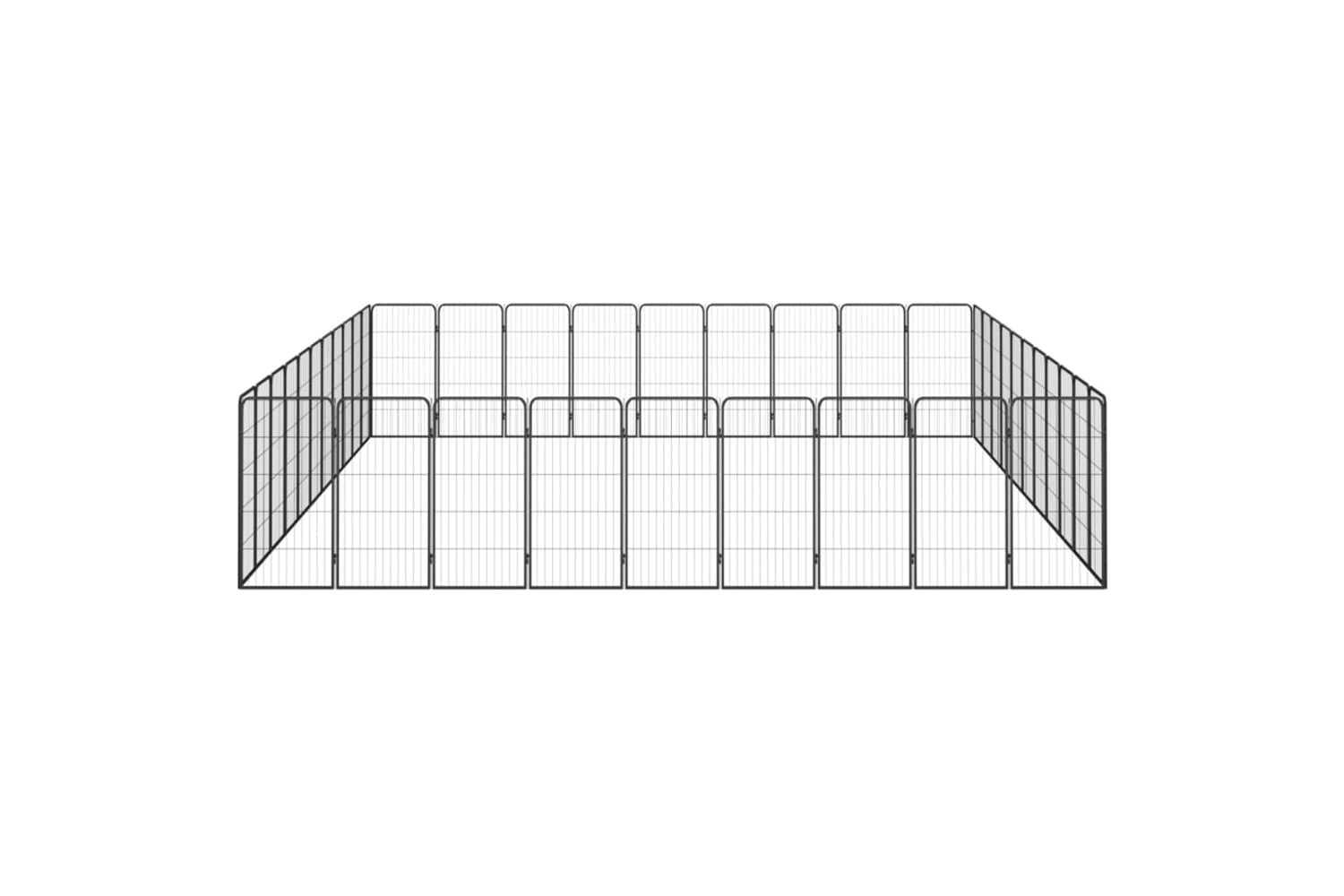 vidaXL 3115966 40-panel Dog Playpen Black 50x100cm Powder-coated Steel-4