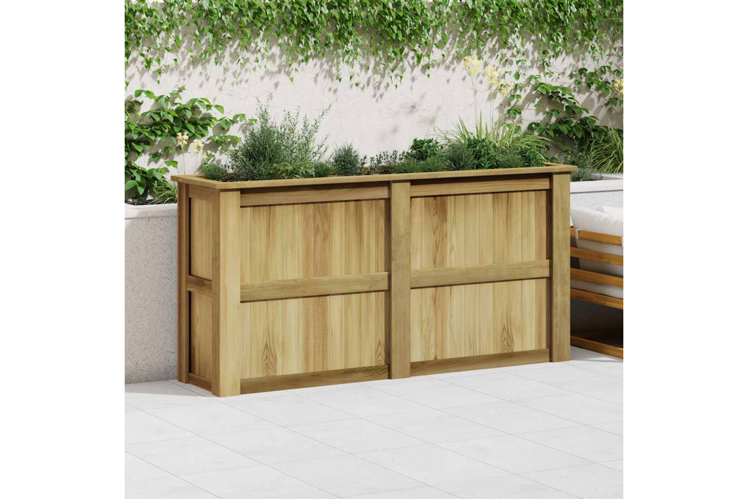 vidaXL 49099 Raised Bed 196x50x100cm Impregnated Pinewood-3