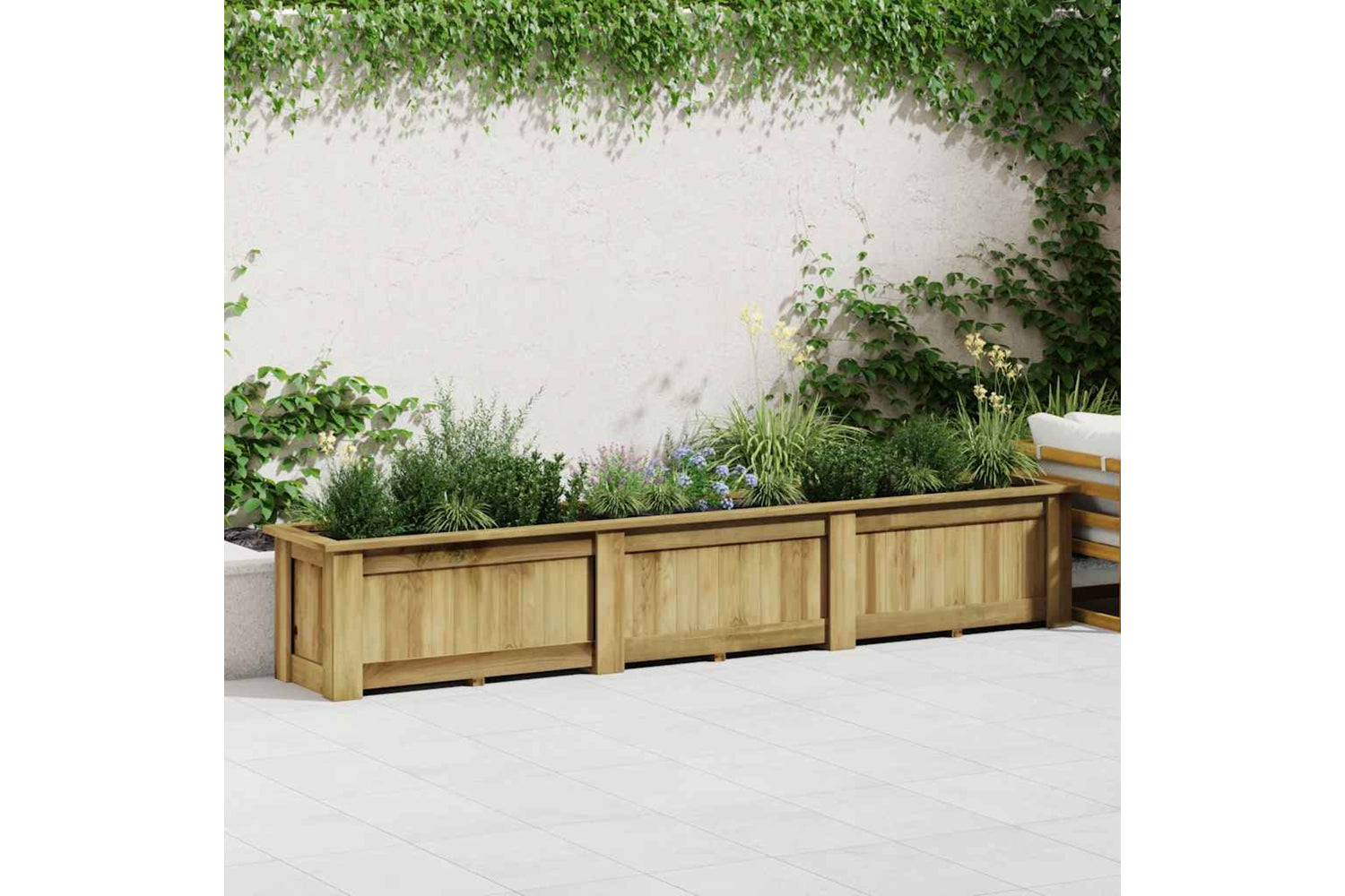 vidaXL 49096 Raised Bed 291x50x50cm Impregnated Pinewood-3