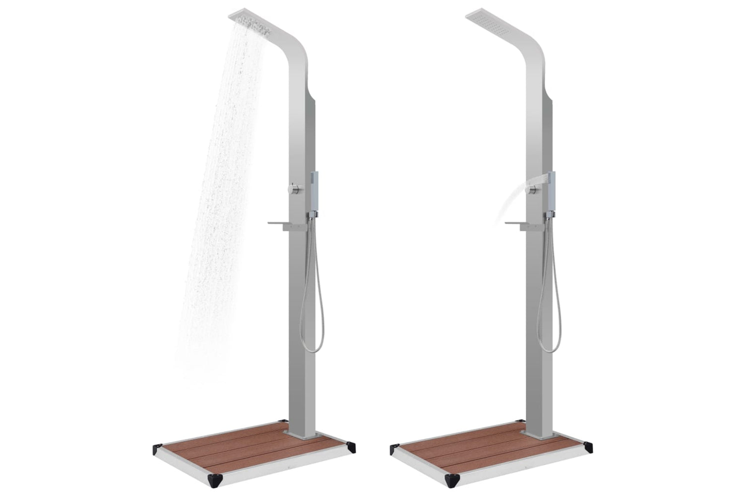 Vidaxl 3051287 Outdoor Shower With Tray Wpc Stainless Steel-3