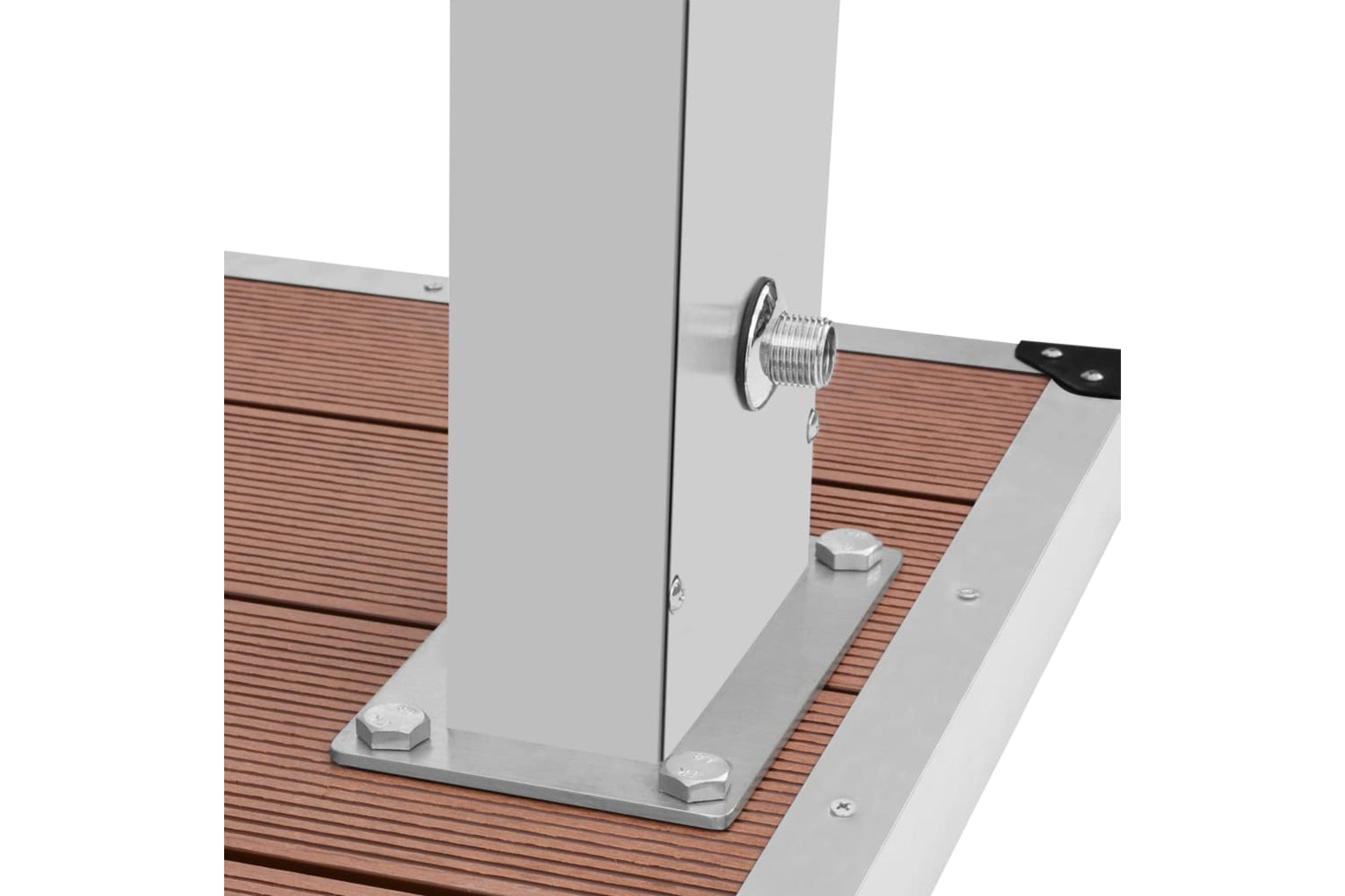 Vidaxl 3051287 Outdoor Shower With Tray Wpc Stainless Steel-8