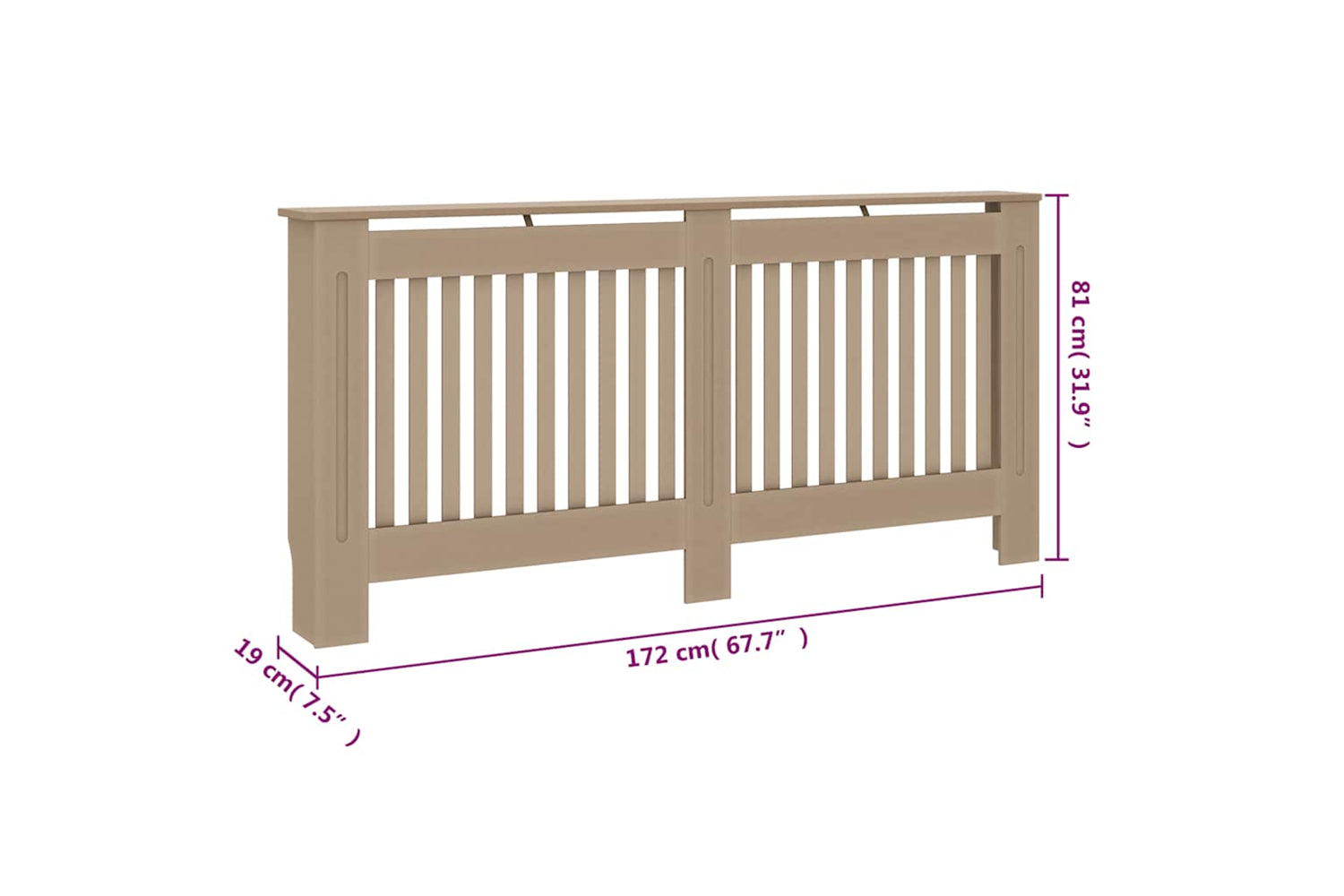 vidaXL 288181 Radiator Cover 172x19x81cm Mdf-8
