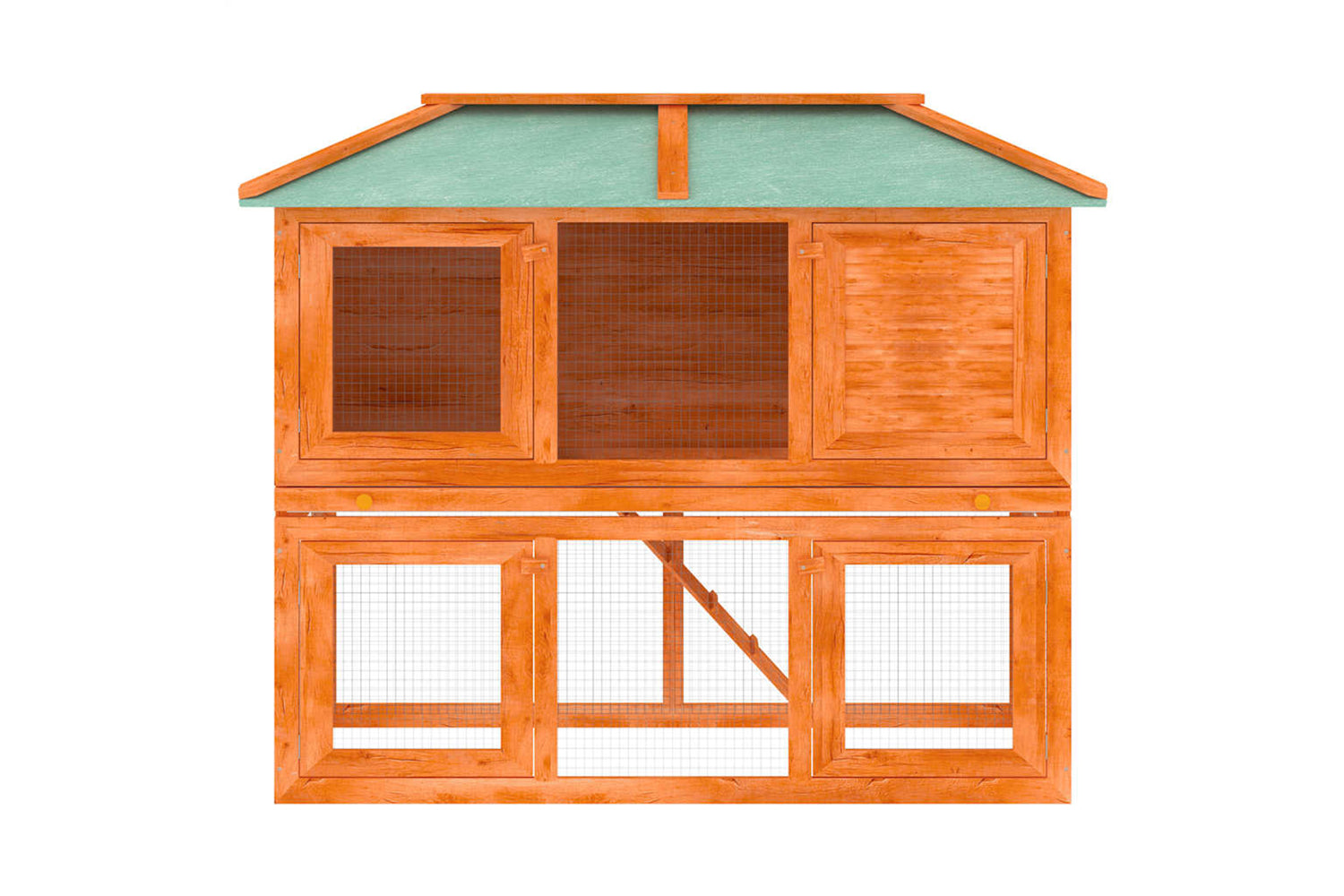 Vidaxl 170849 Animal Rabbit Cage Double Floor Wood-3