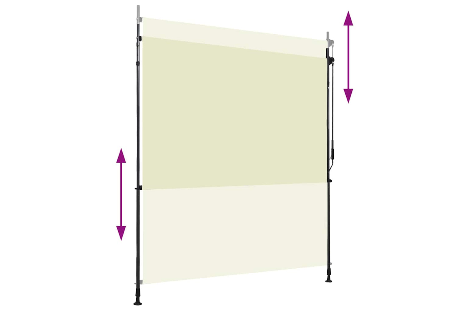 Vidaxl Outdoor Roller Blind 200x270 Cm Cream-3