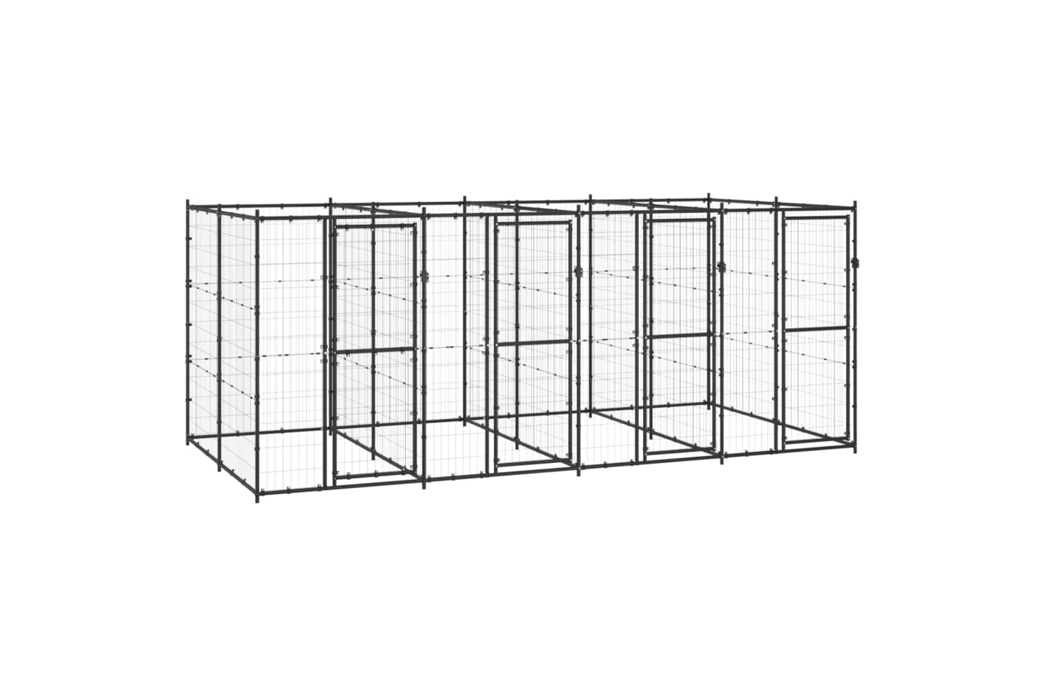 Vidaxl 3082262 Outdoor Dog Kennel Steel 9.68 M2