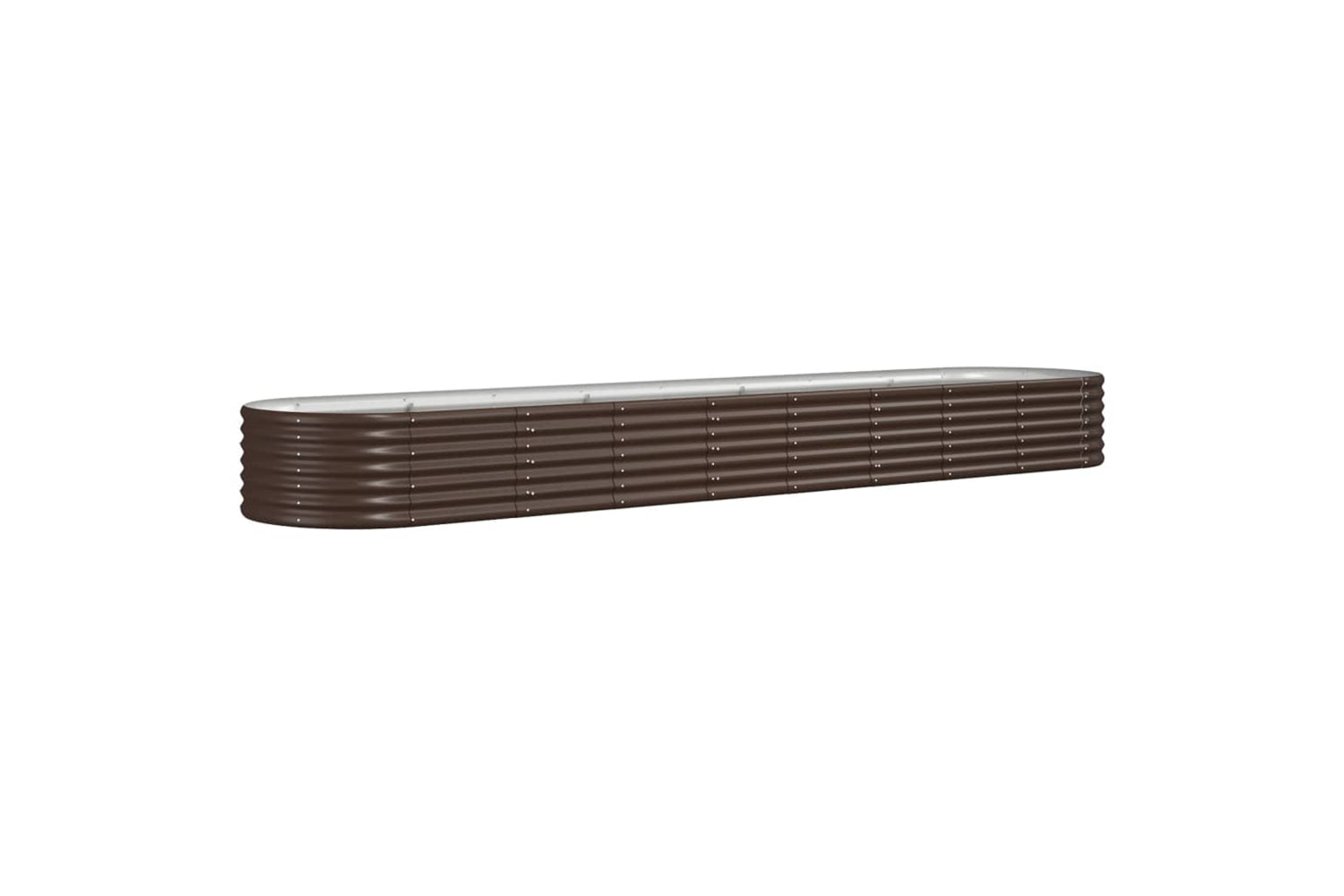 vidaXL 318930 Garden Raised Bed Powder-coated Steel 368x80x36cm Brown
