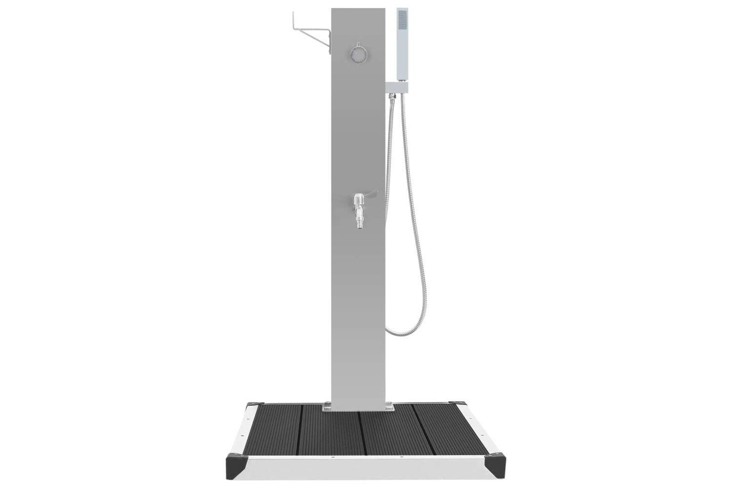 Vidaxl 3051292 Outdoor Shower With Tray Wpc Stainless Steel-3
