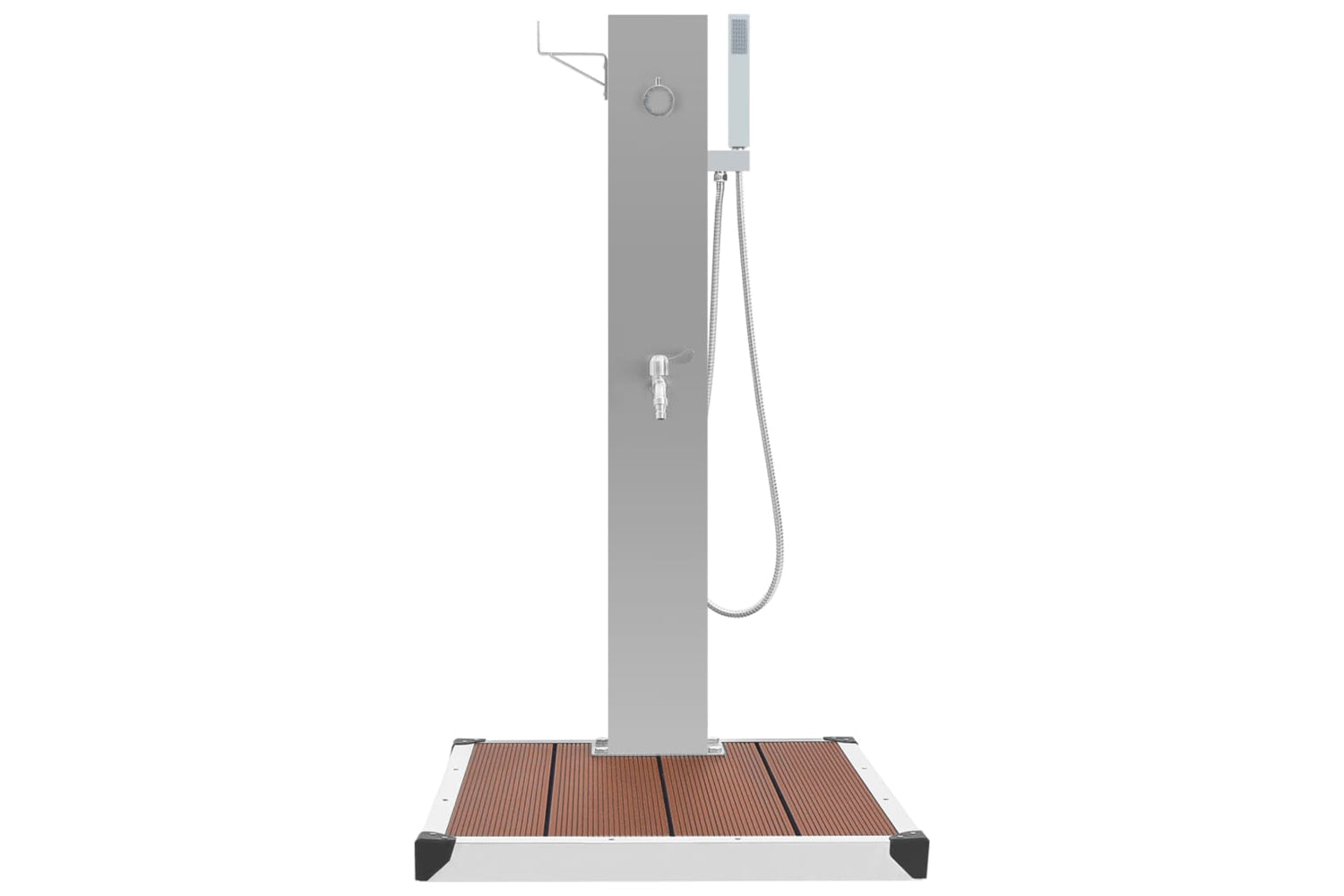 Vidaxl 3051291 Outdoor Shower With Tray Wpc Stainless Steel-3
