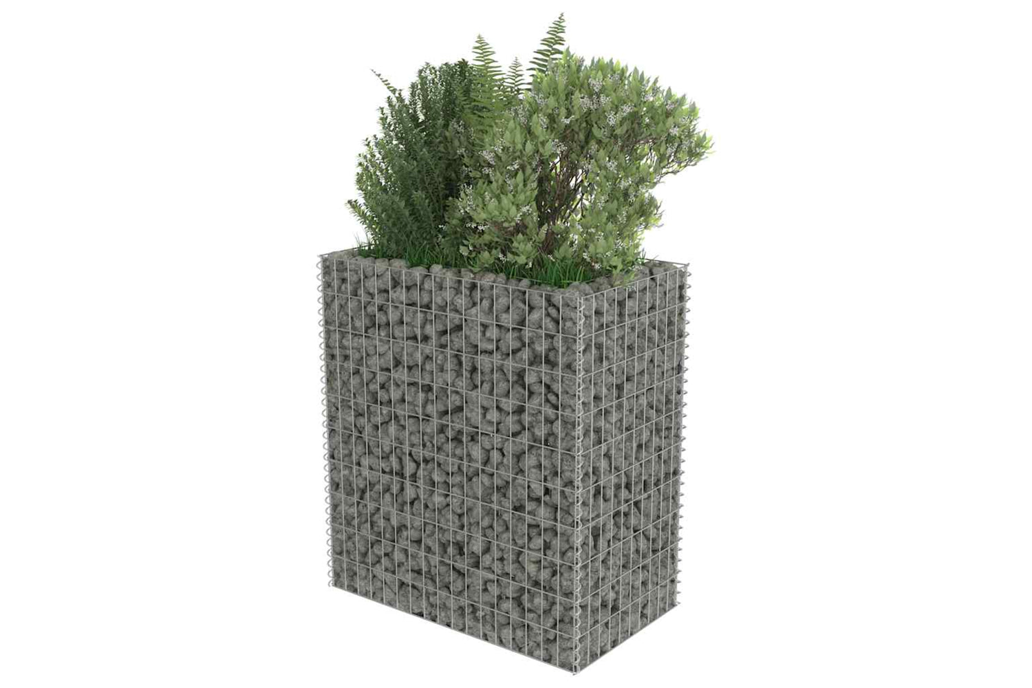 vidaXL 143568 Gabion Raised Bed Galvanised Steel 90x50x100cm-3