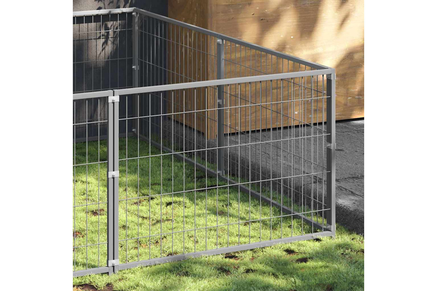 Vidaxl 3082122 Dog Kennel Silver 12 M2 Steel-2