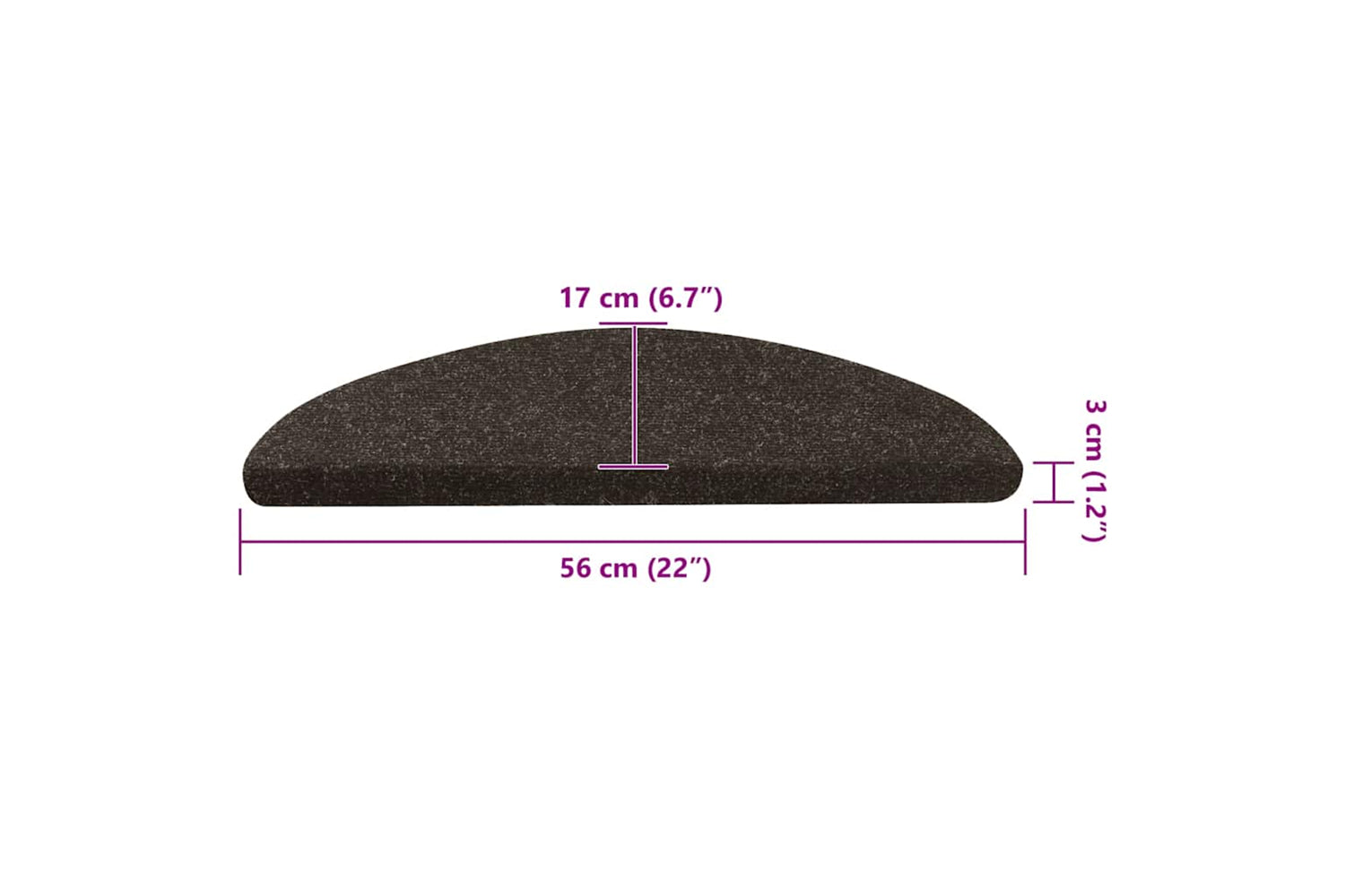 vidaXL 136389 Stair Mats Self-adhesive 15 Pcs 56x17x3cm Anthracite-8