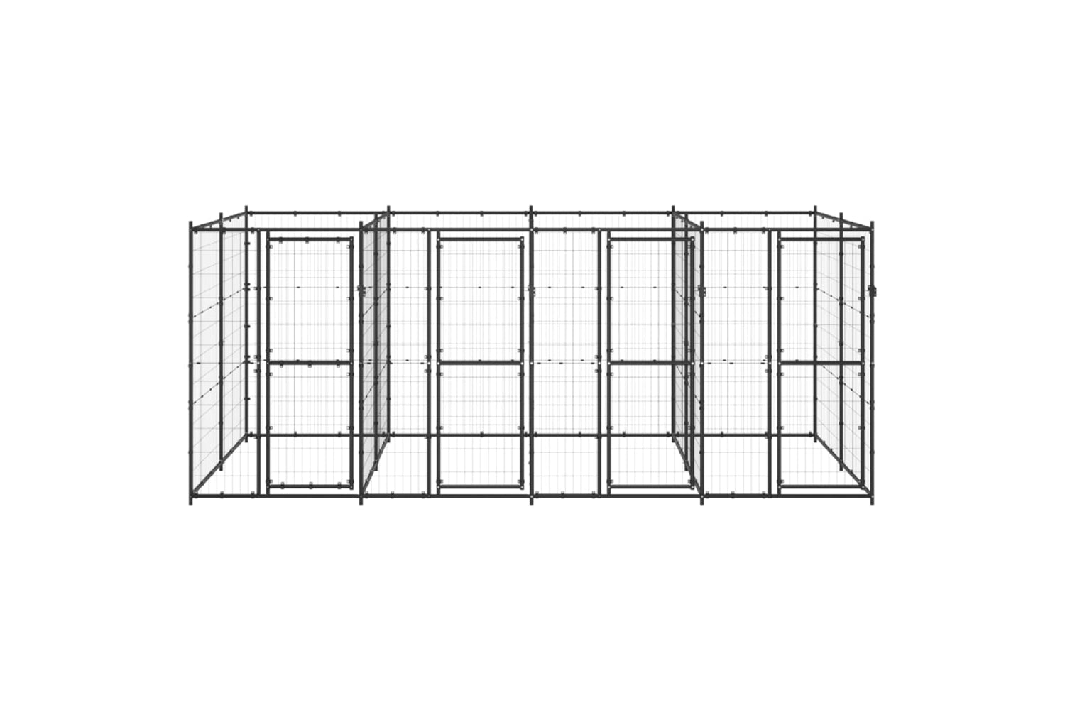 Vidaxl 3082262 Outdoor Dog Kennel Steel 9.68 M2-2