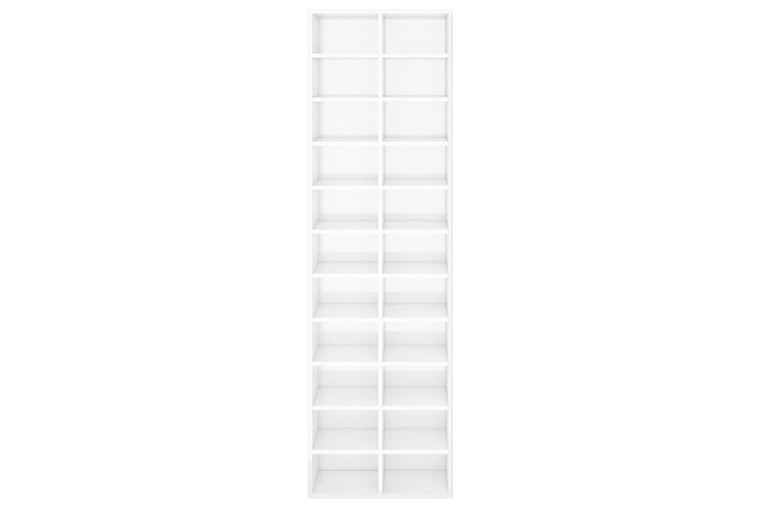vidaXL 800375 Shoe Cabinet High Gloss White 54x34x183cm Engineered Wood