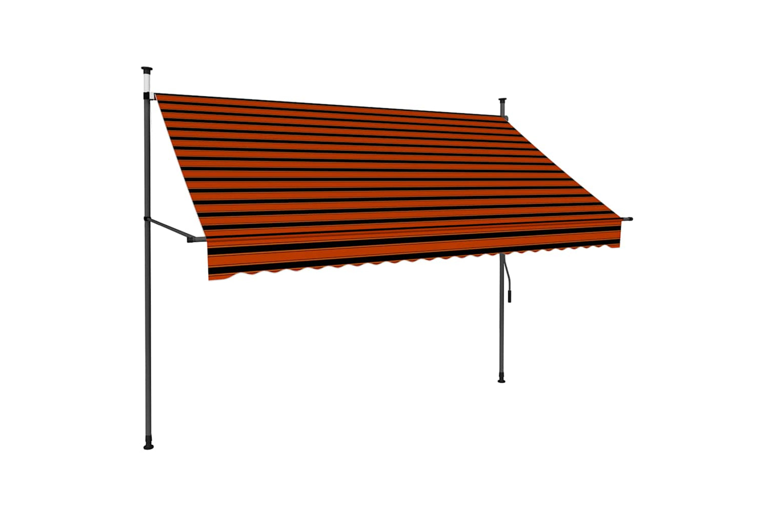 vidaXL 145879 Manual Retractable Awning With Led 250cm Orange And Brown-3