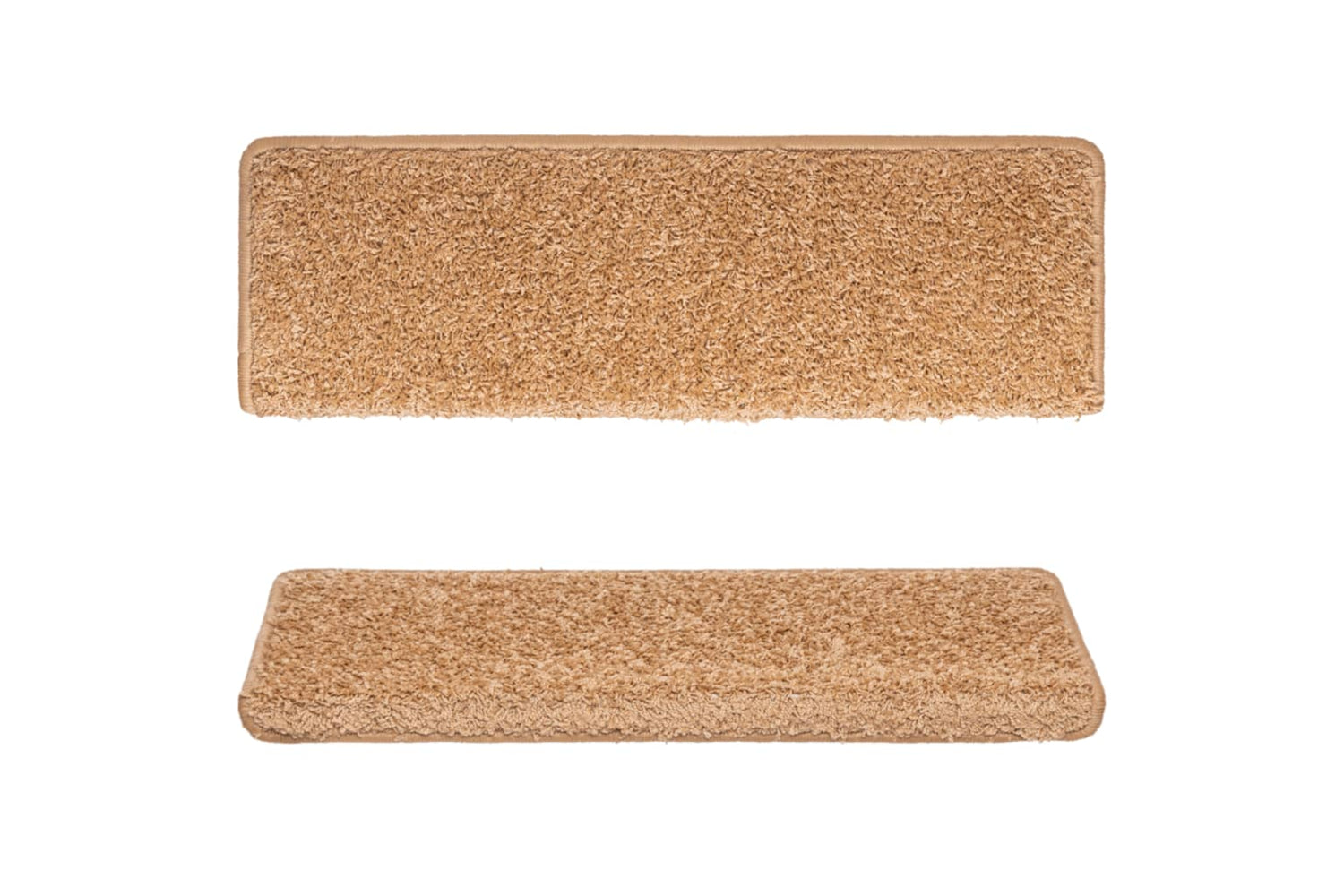 vidaXL Carpet Stair Treads 15 Pcs 65x21x4cm Beige-3