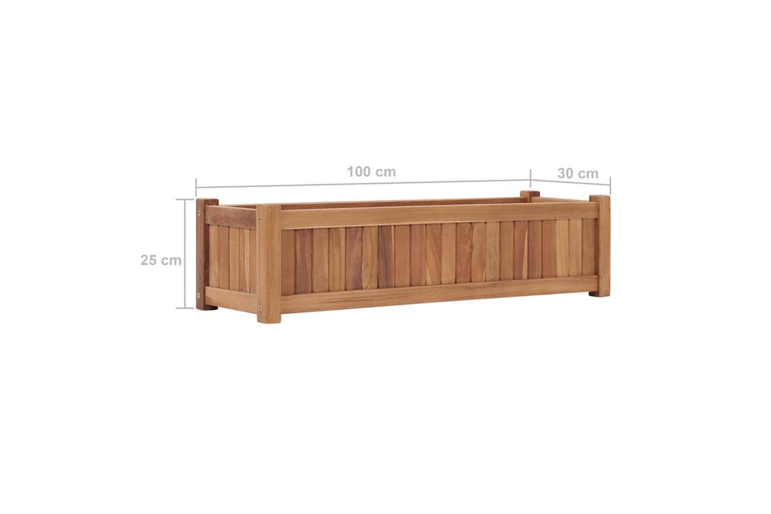 vidaXL 48968 Raised Bed 100x30x25cm Solid Teak Wood-7