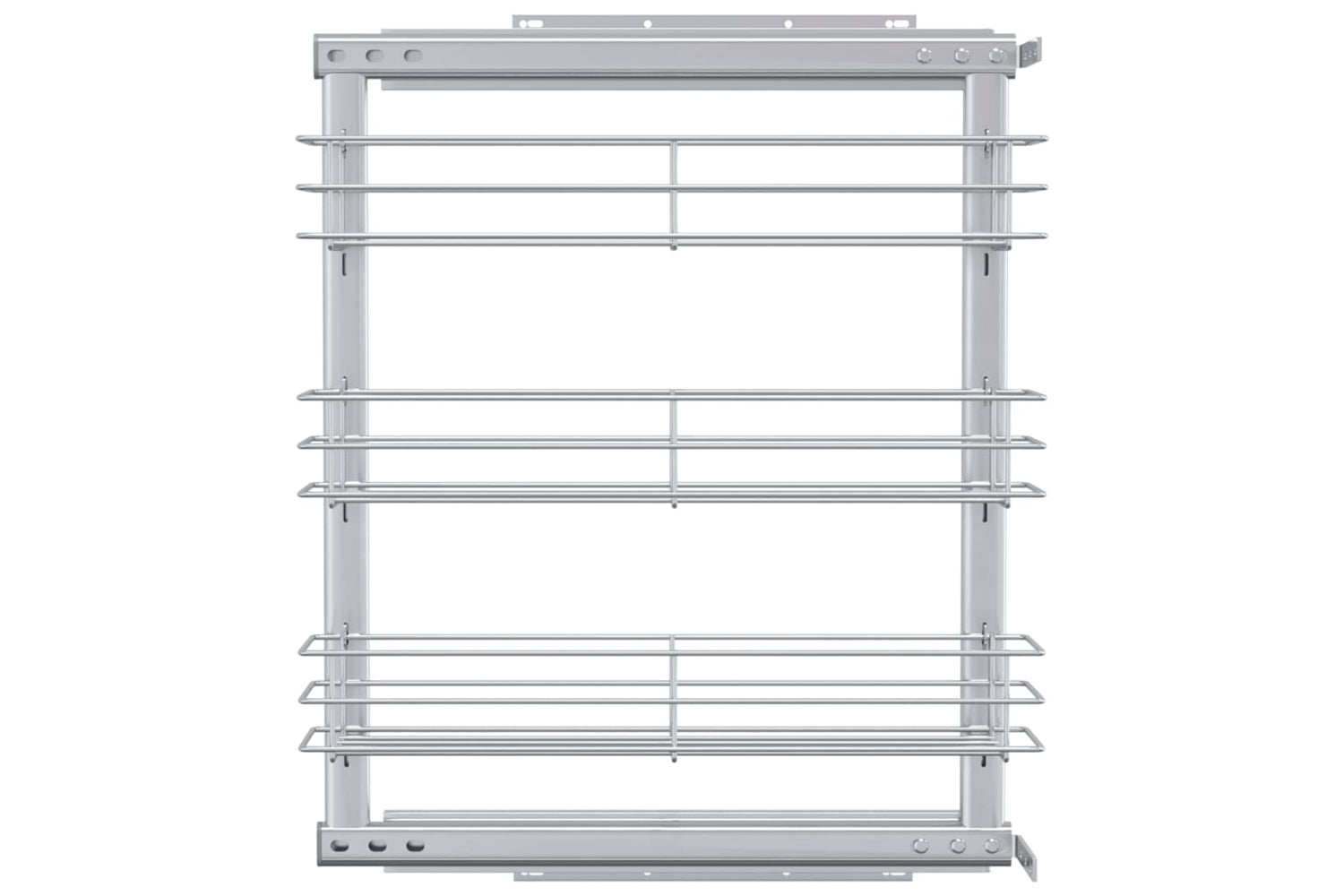 vidaXL 50968 3-tier Pull-out Kitchen Wire Basket Silver 47x15.5x55.5cm-3
