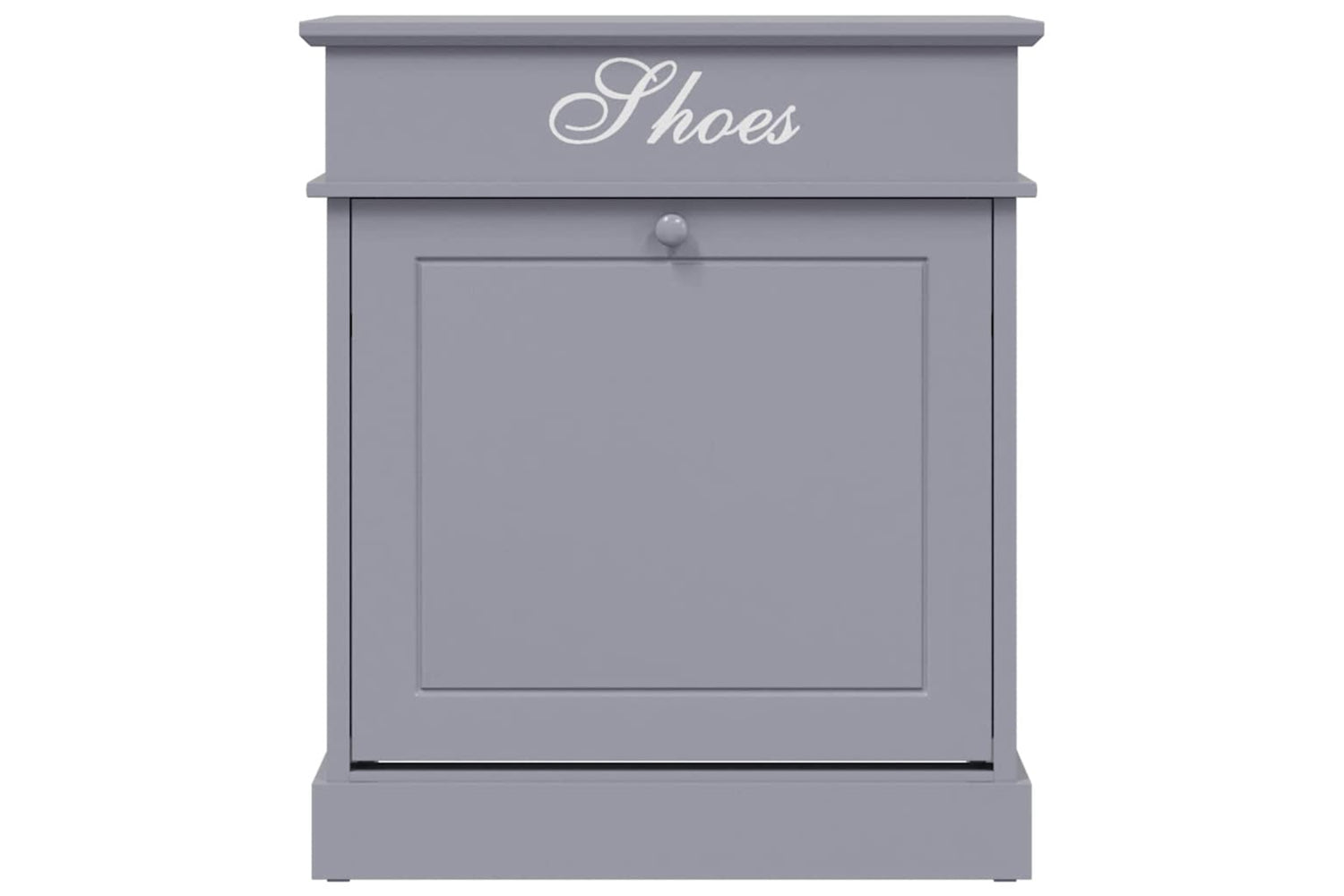 vidaXL 284084 Shoe Cabinet Grey 50x28x58cm Paulownia Wood-3