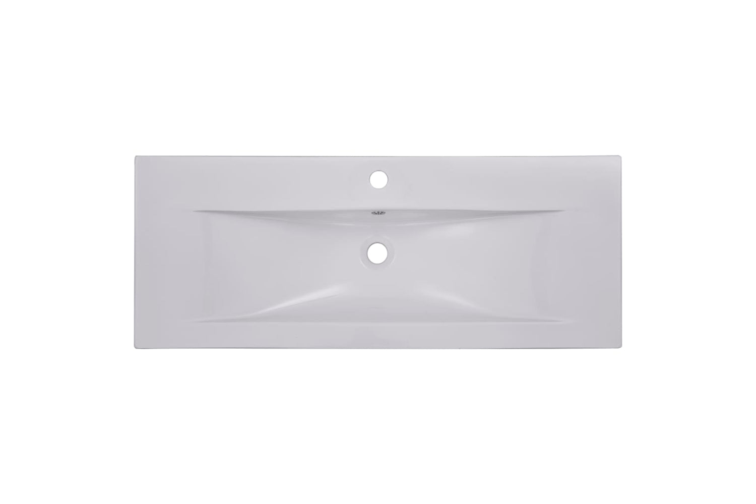 vidaXL 145064 Built-in Basin 101x39.5x18.5cm Ceramic White-3