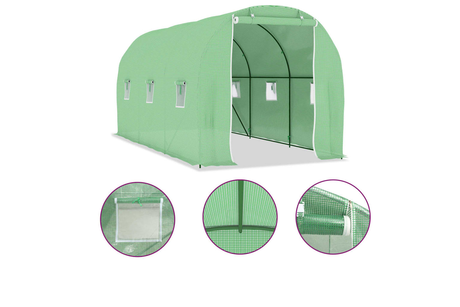 vidaXL 48165 Greenhouse 9 mÂ² 4.5x2x2 M-4