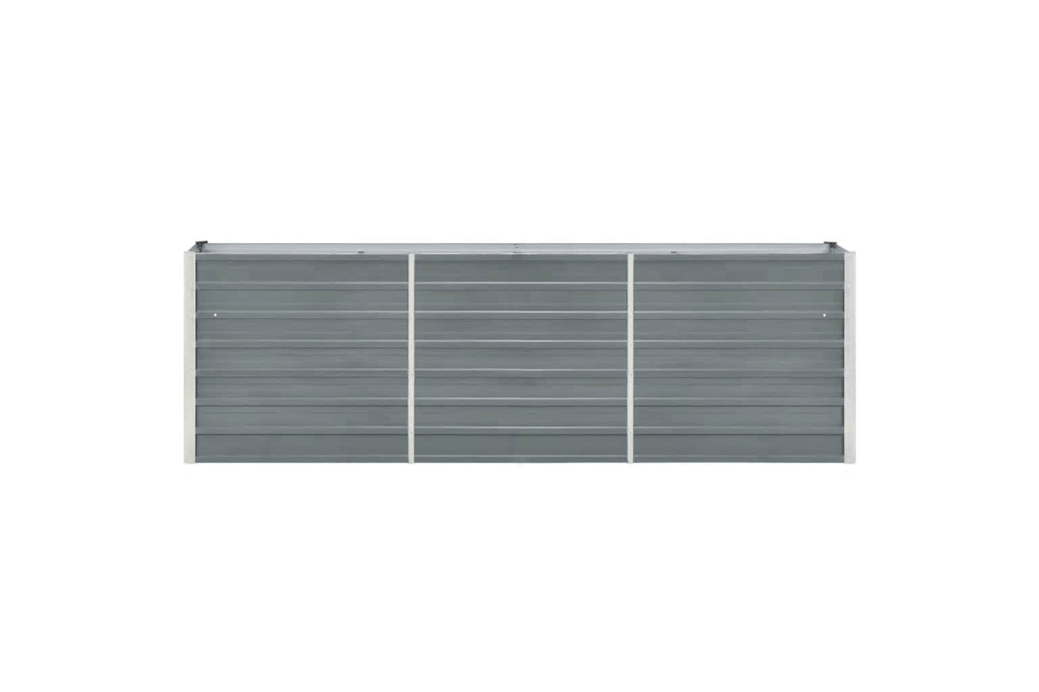 vidaXL 47040 Garden Raised Bed Galvanised Steel 240x40x77cm Grey-3