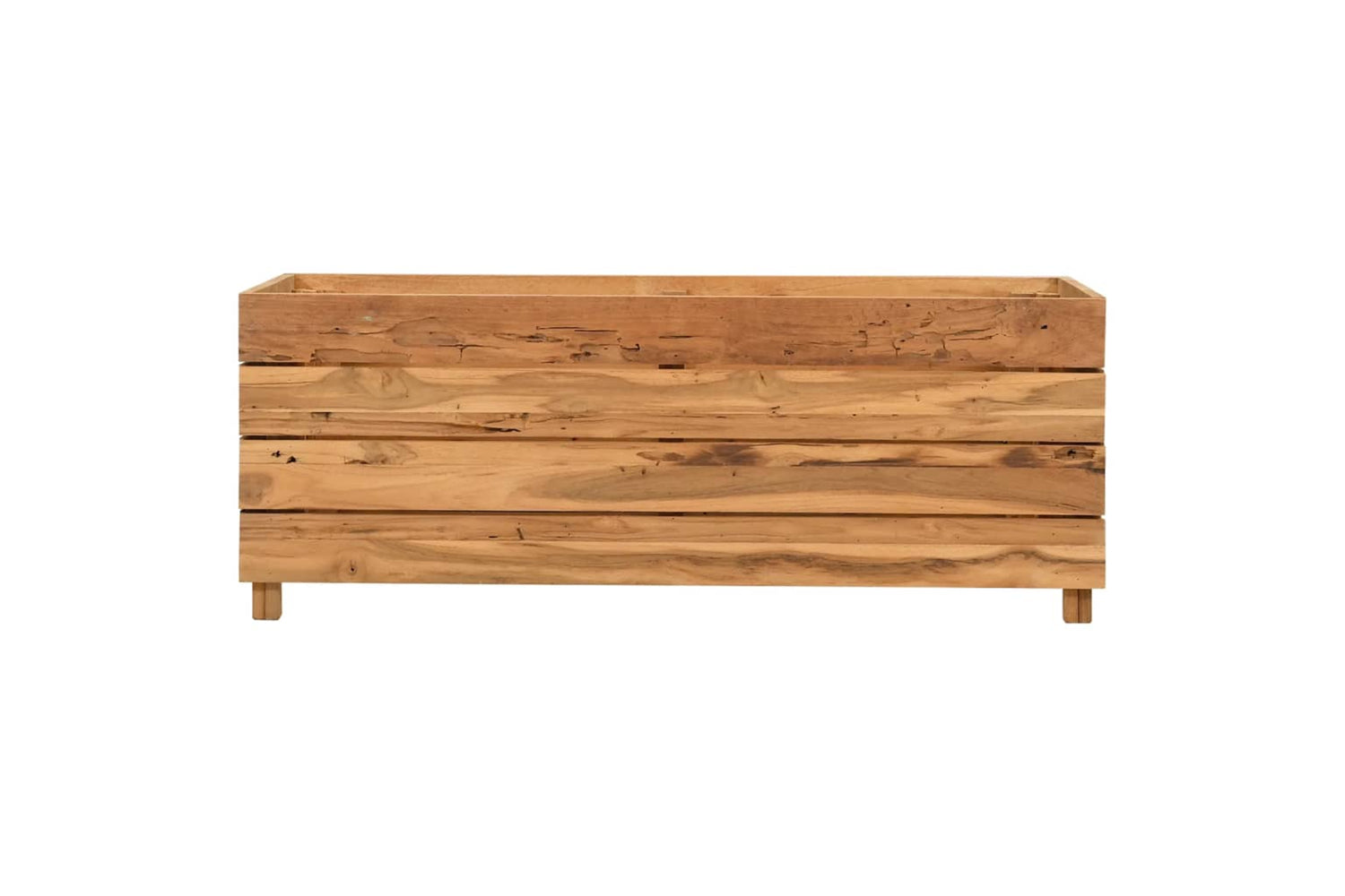 vidaXL Raised Bed 100x40x38cm Recycled Teak Wood And Steel-3
