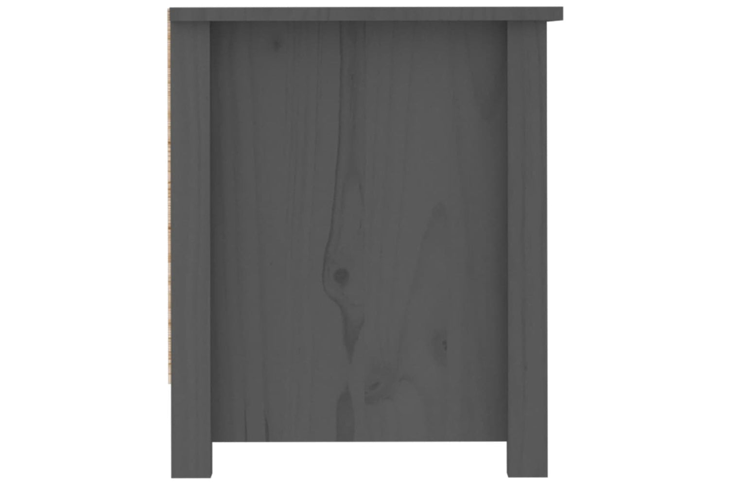 vidaXL 814596 Shoe Cabinet Grey 110x38x45.5cm Solid Wood Pine-4