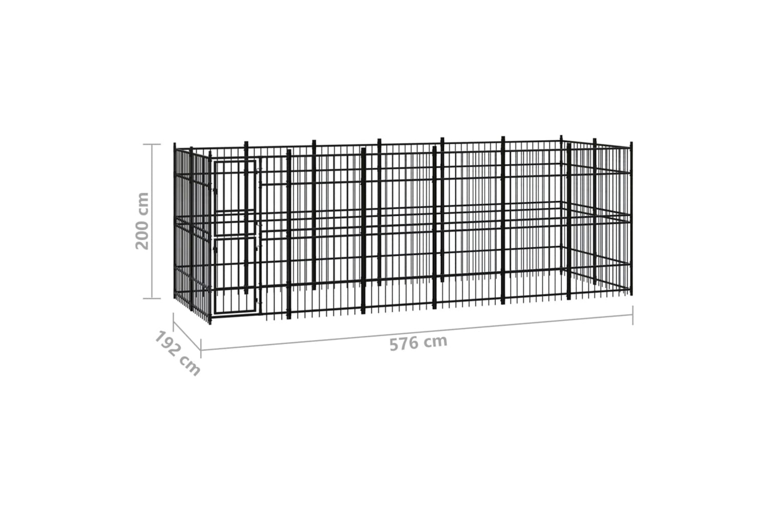 Vidaxl 3097960 Outdoor Dog Kennel Steel 11.06 M2-7