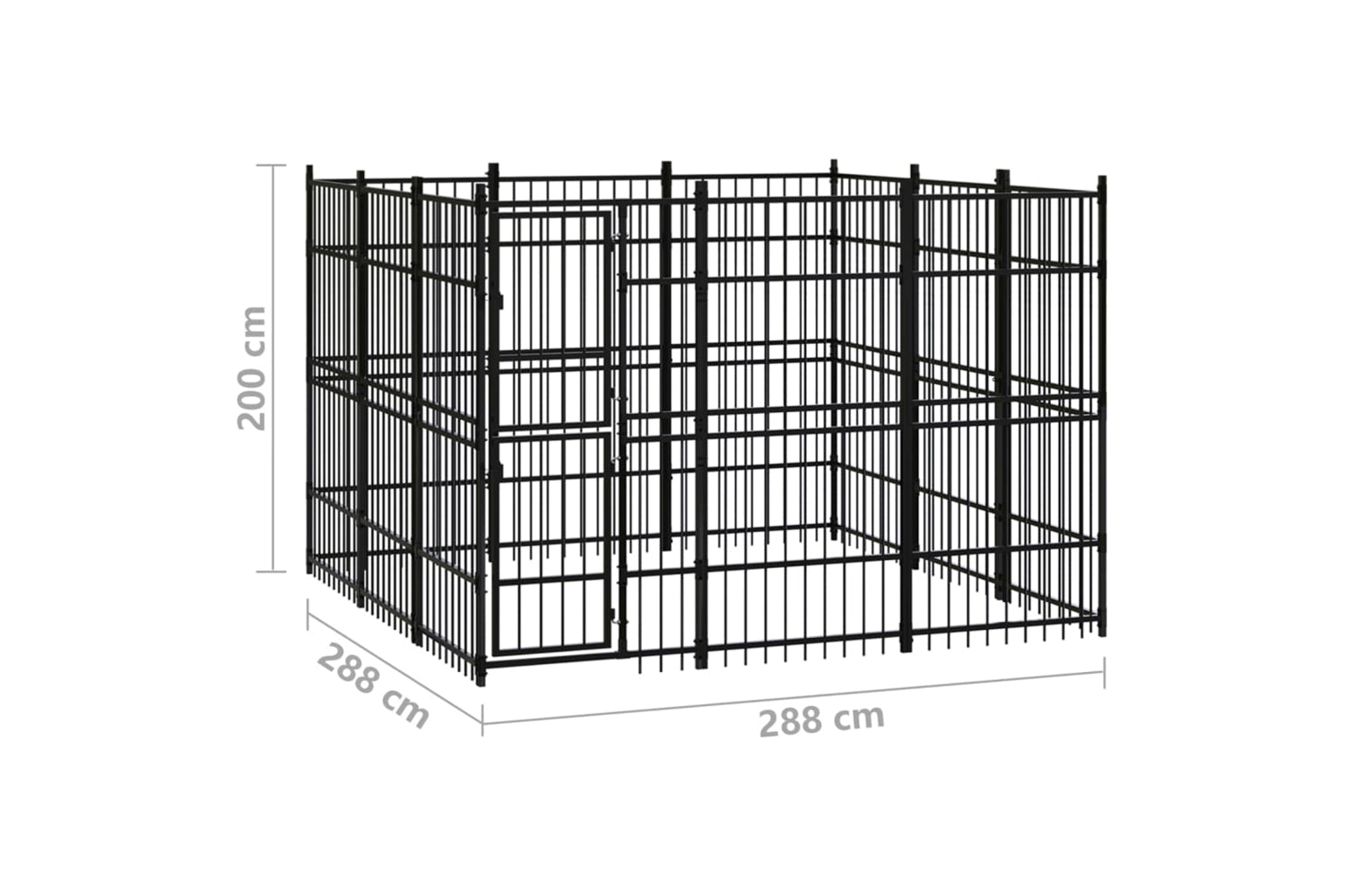 Vidaxl 3097974 Outdoor Dog Kennel Steel 8.29 M2-7