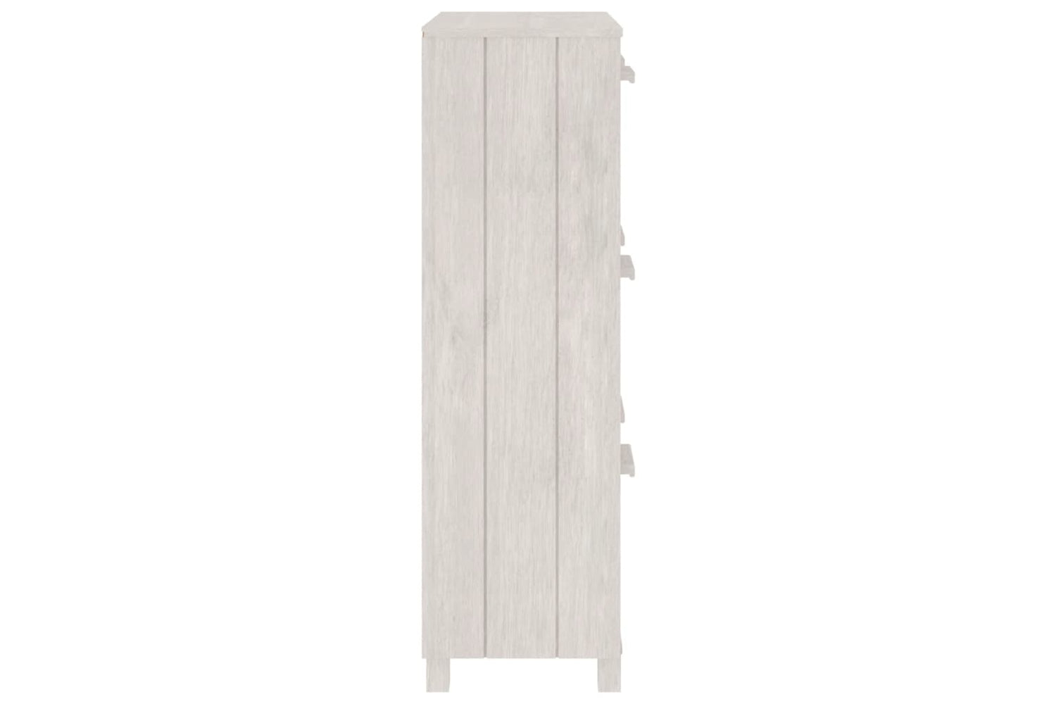 vidaXL Shoe Cabinet Hamar White 59.5x35x117cm Solid Wood Pine-4