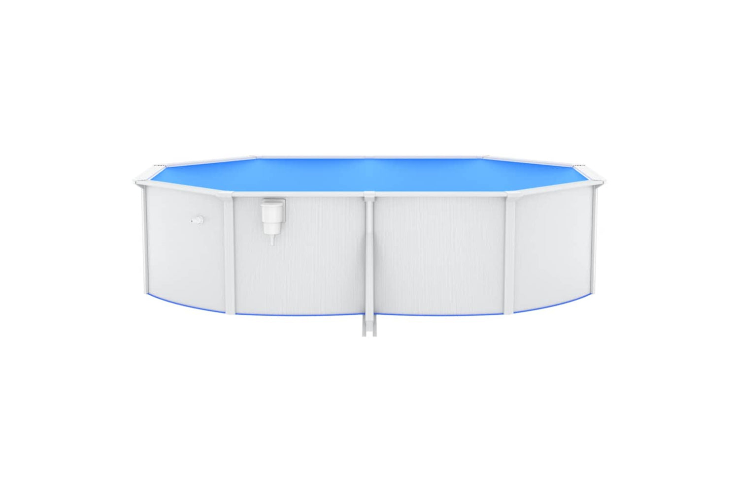 Vidaxl Swimming Pool With Steel Wall Oval 490x360x120 Cm White-4