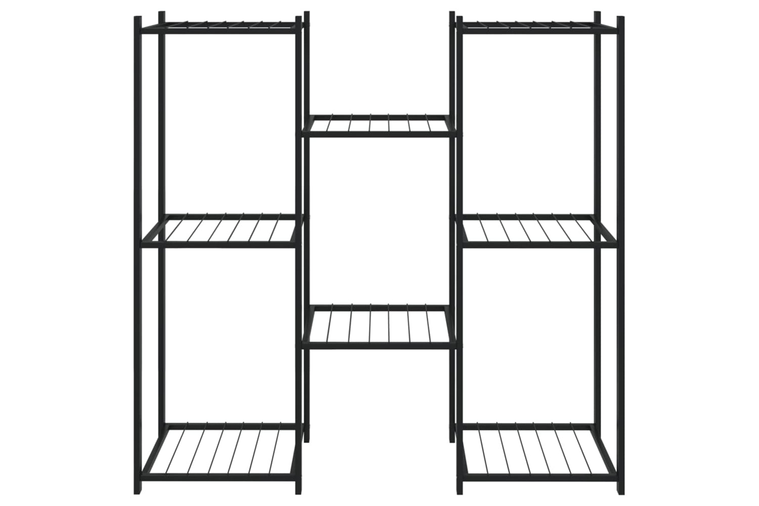 vidaXL 343127 Flower Stand 83x25x80cm Black Iron-2
