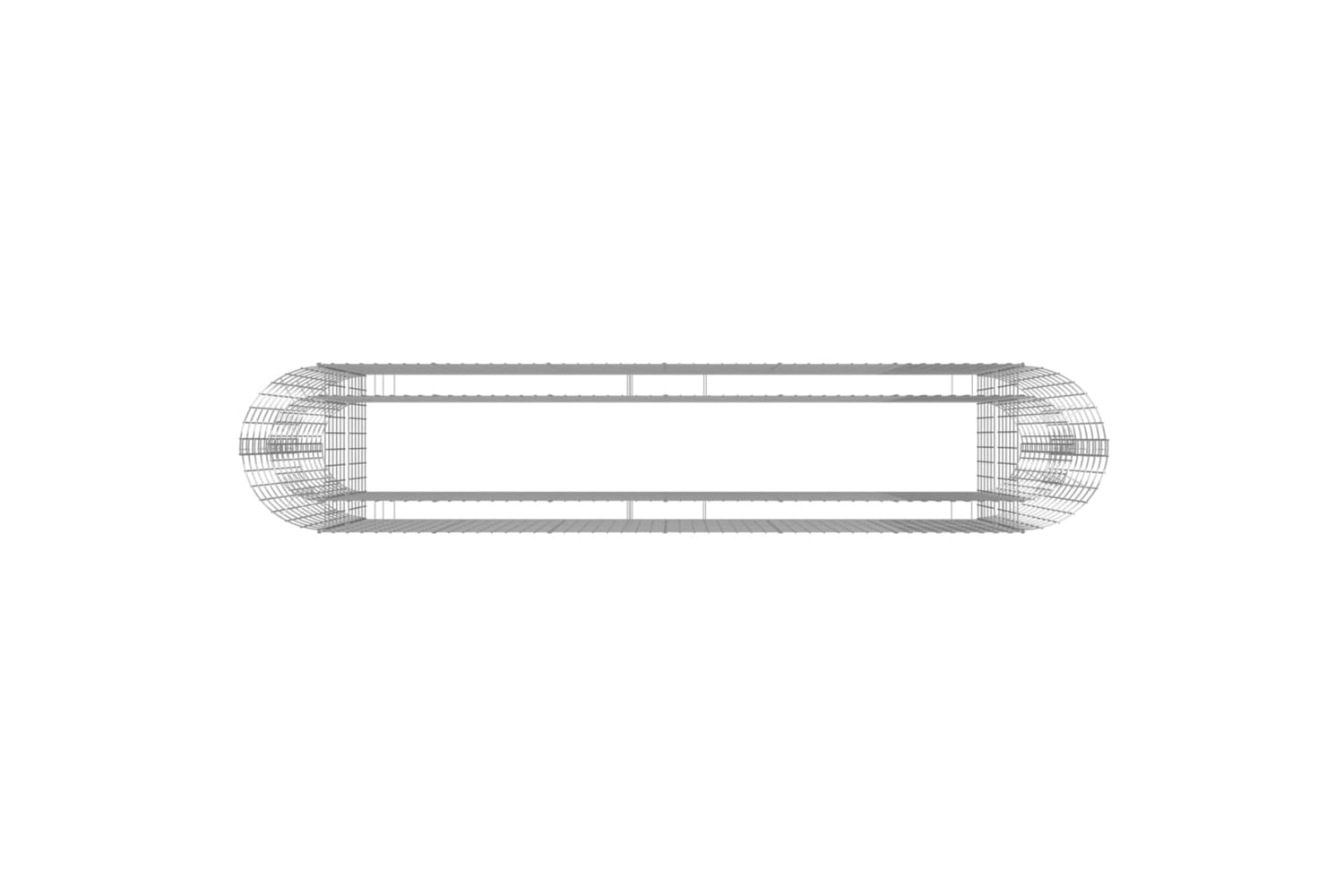 vidaXL 152034 Gabion Raised Bed Galvanised Iron 260x50x100cm-4