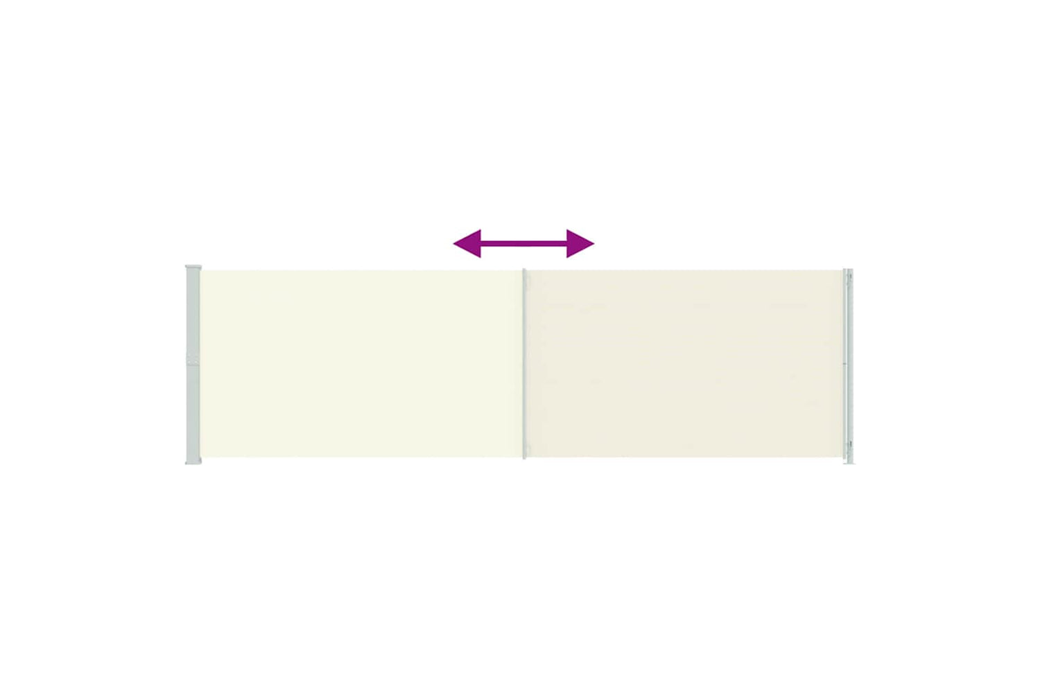 vidaXL 317965 Patio Retractable Side Awning 180x600cm Cream-6